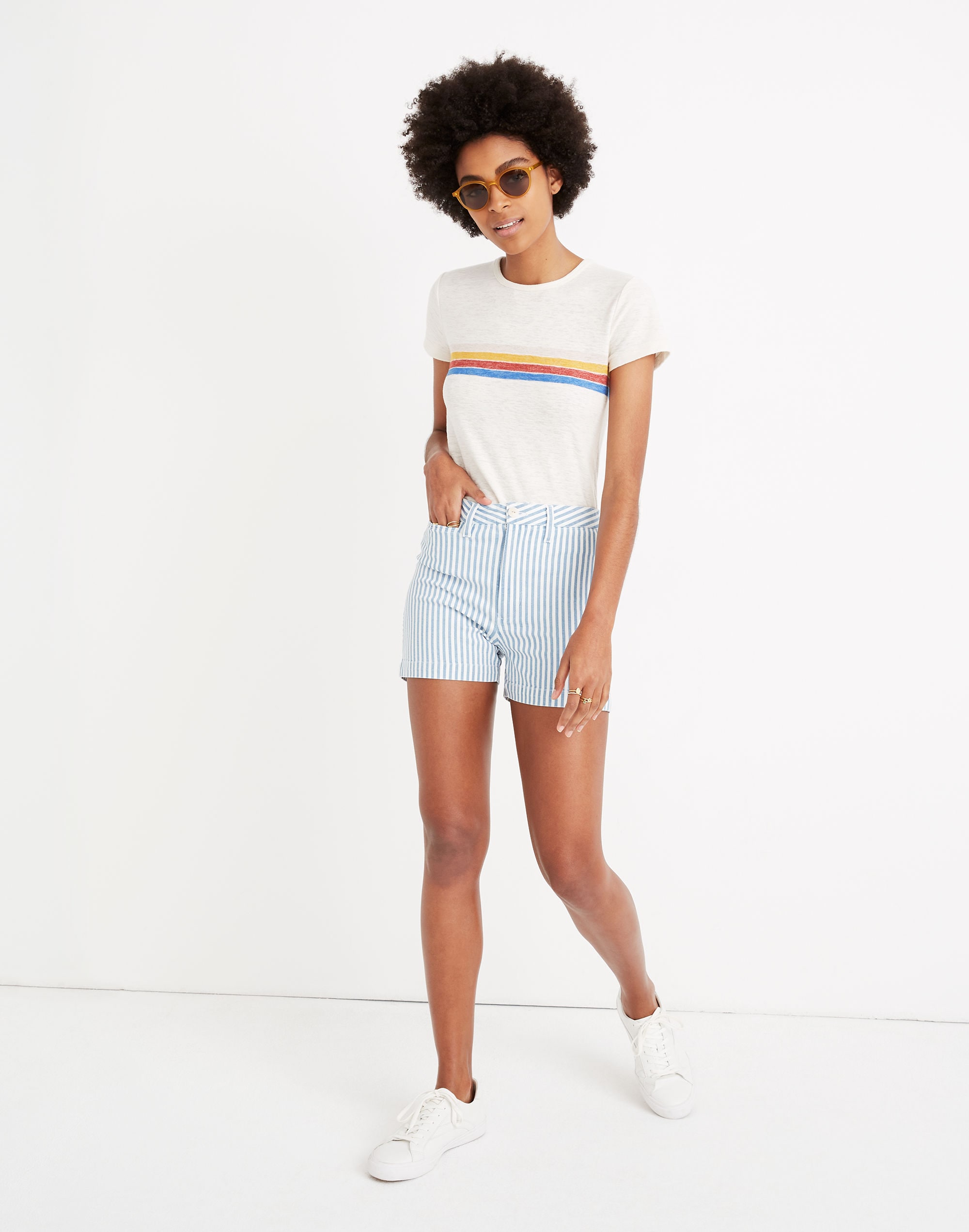 emmett shorts in railroad stripe