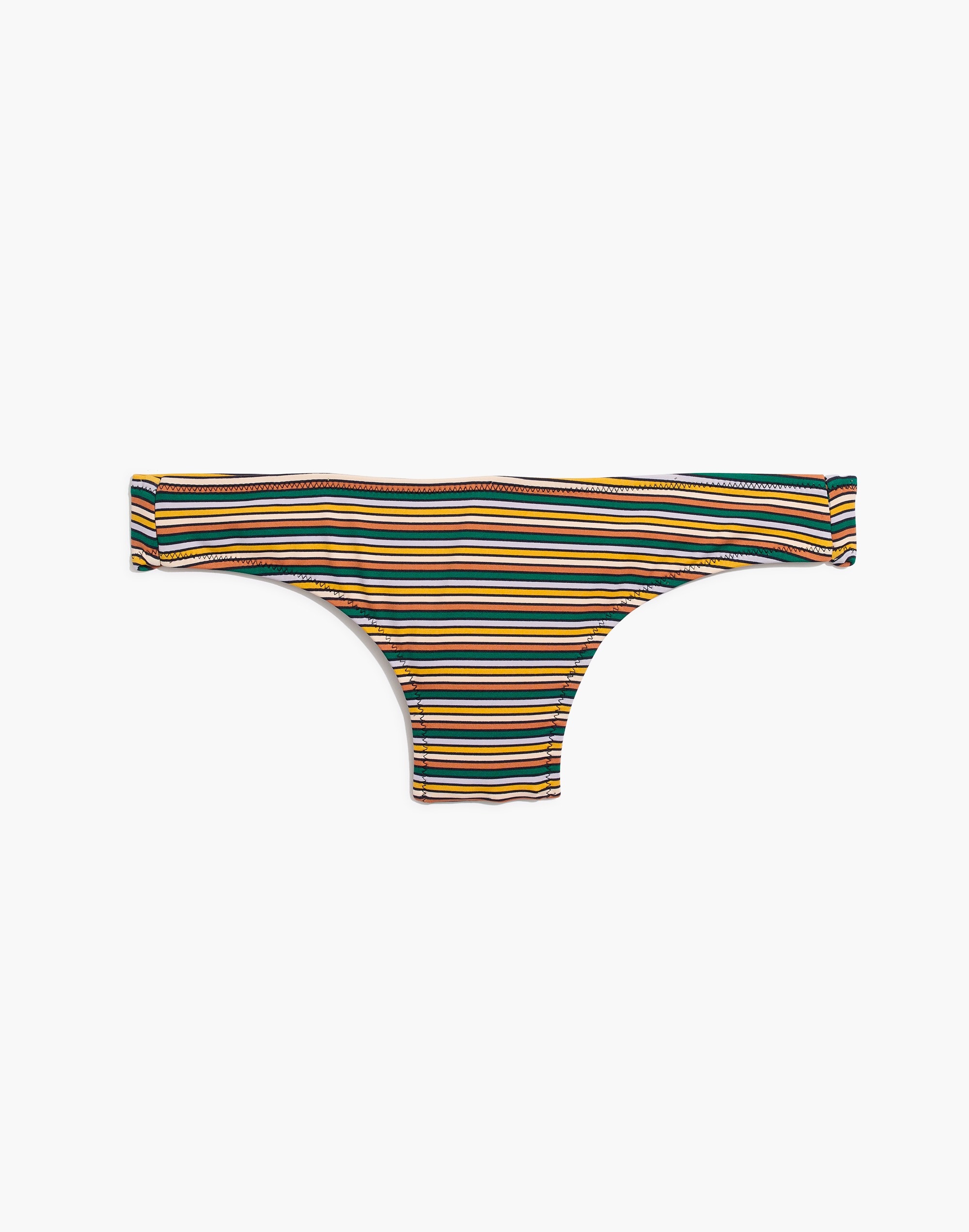 Madewell Second Wave Classic Bikini Bottom in Rainbow Stripe