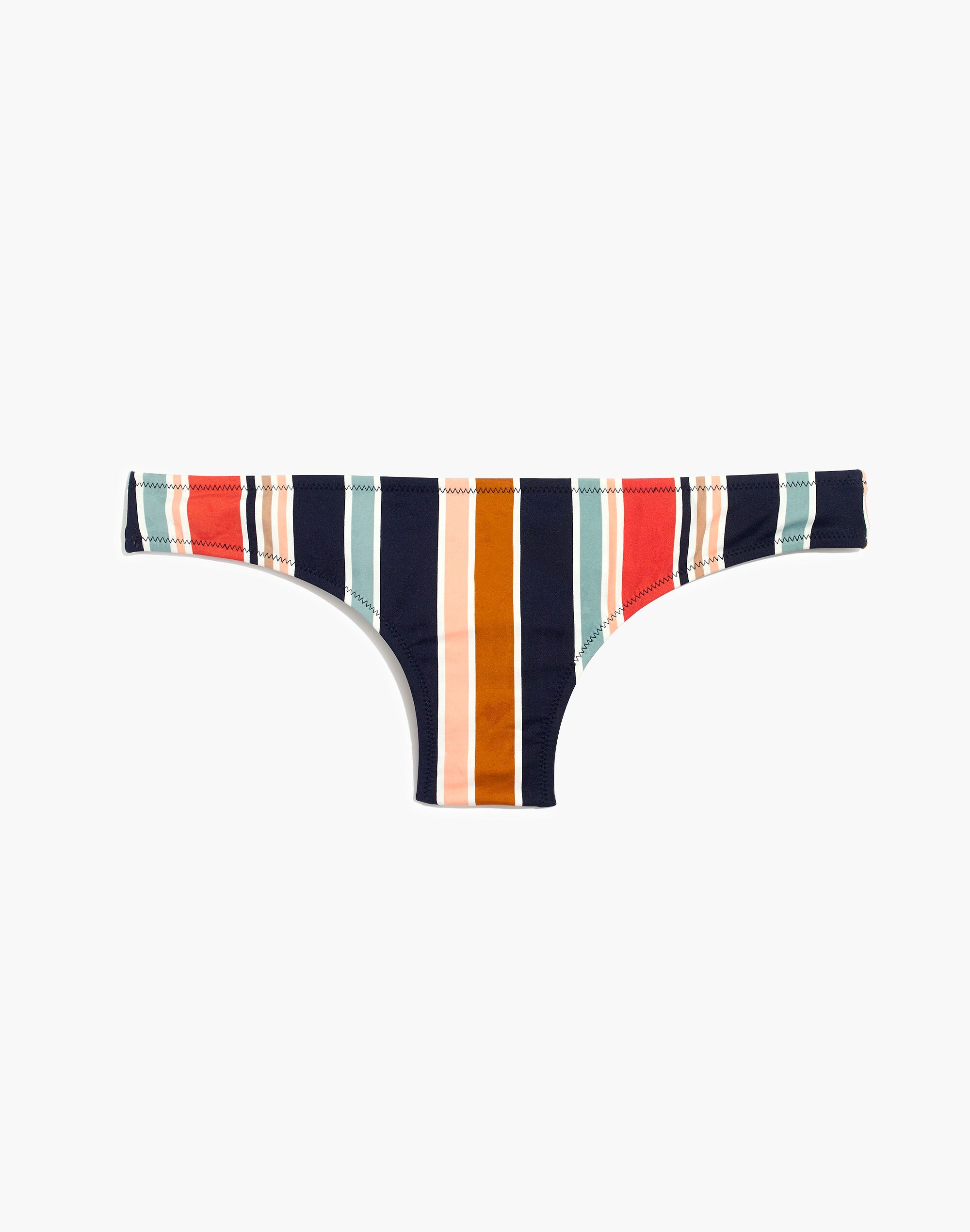Madewell Second Wave Classic Bikini Bottom in Towel Stripe