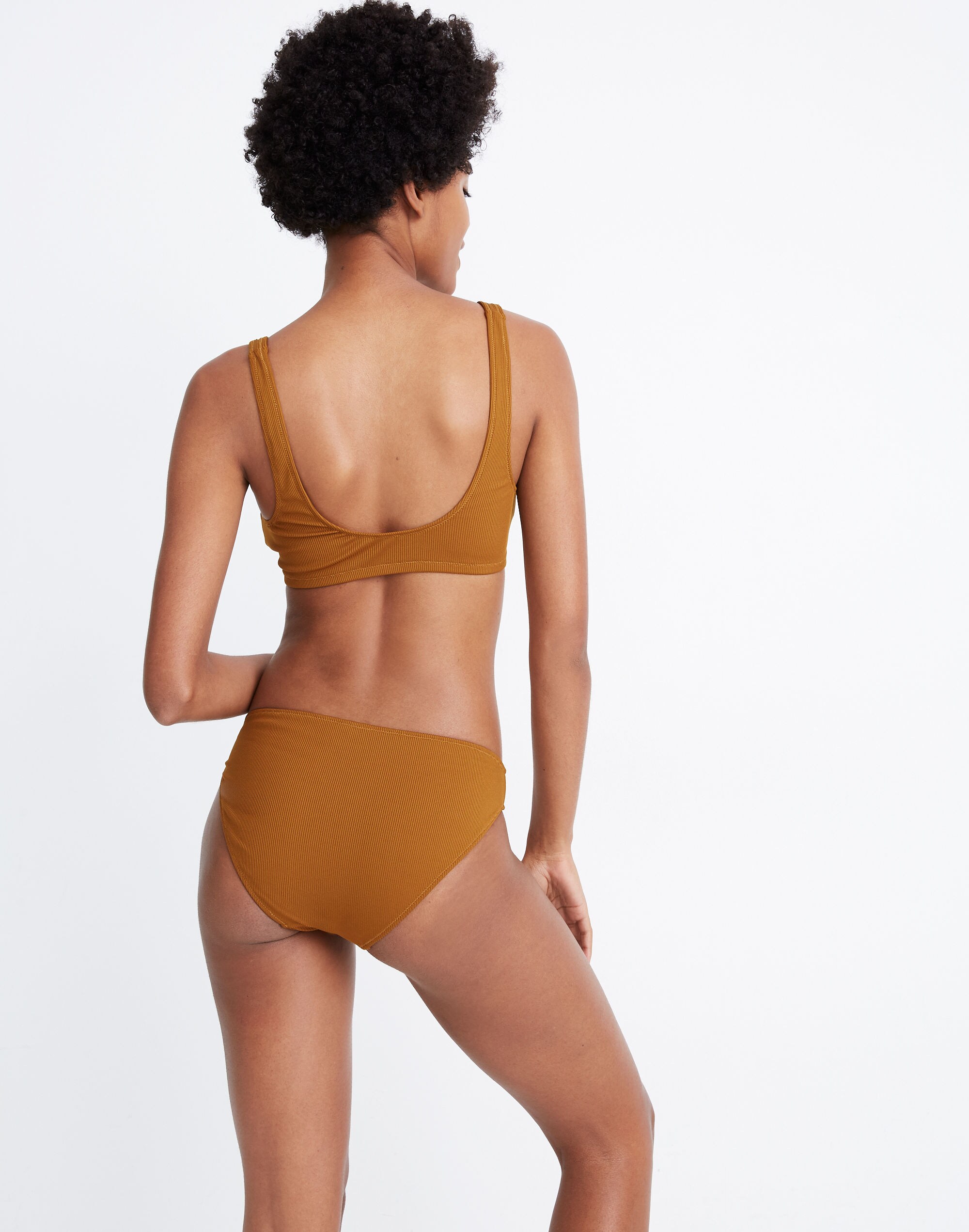 Madewell Second Wave Ribbed Classic Bikini Bottom