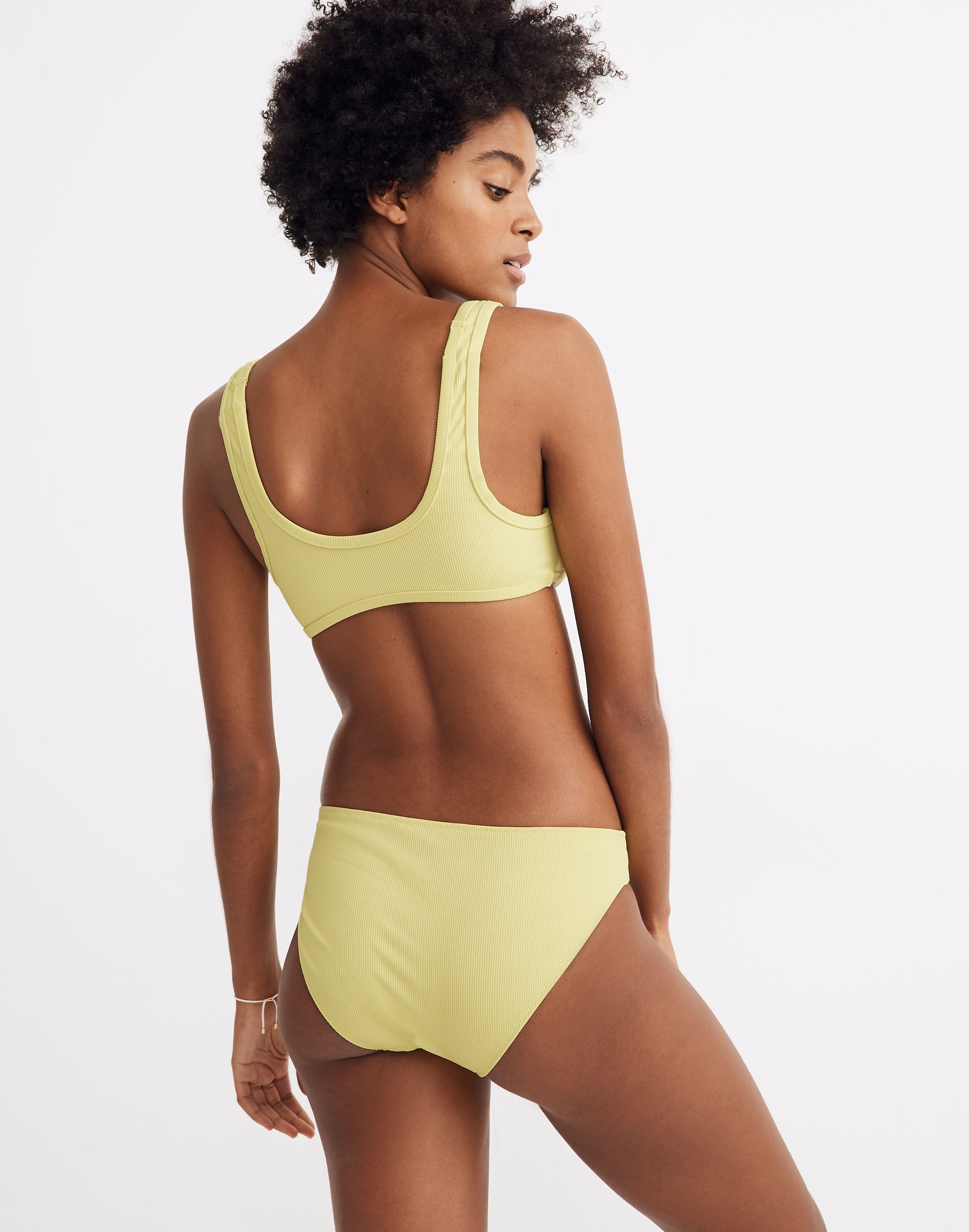 Madewell Second Wave Ribbed Classic Bikini Bottom
