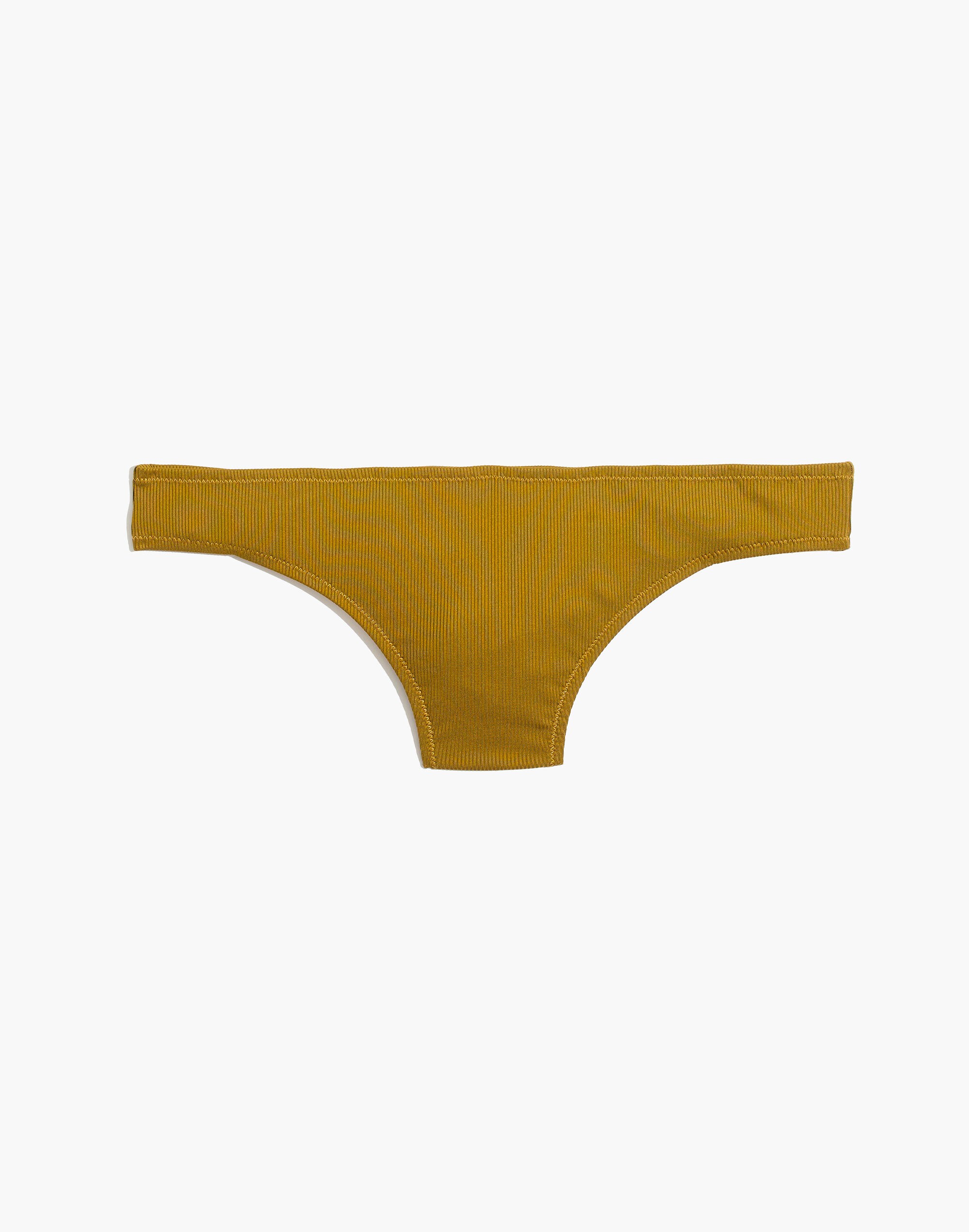 Madewell Second Wave Ribbed Classic Bikini Bottom
