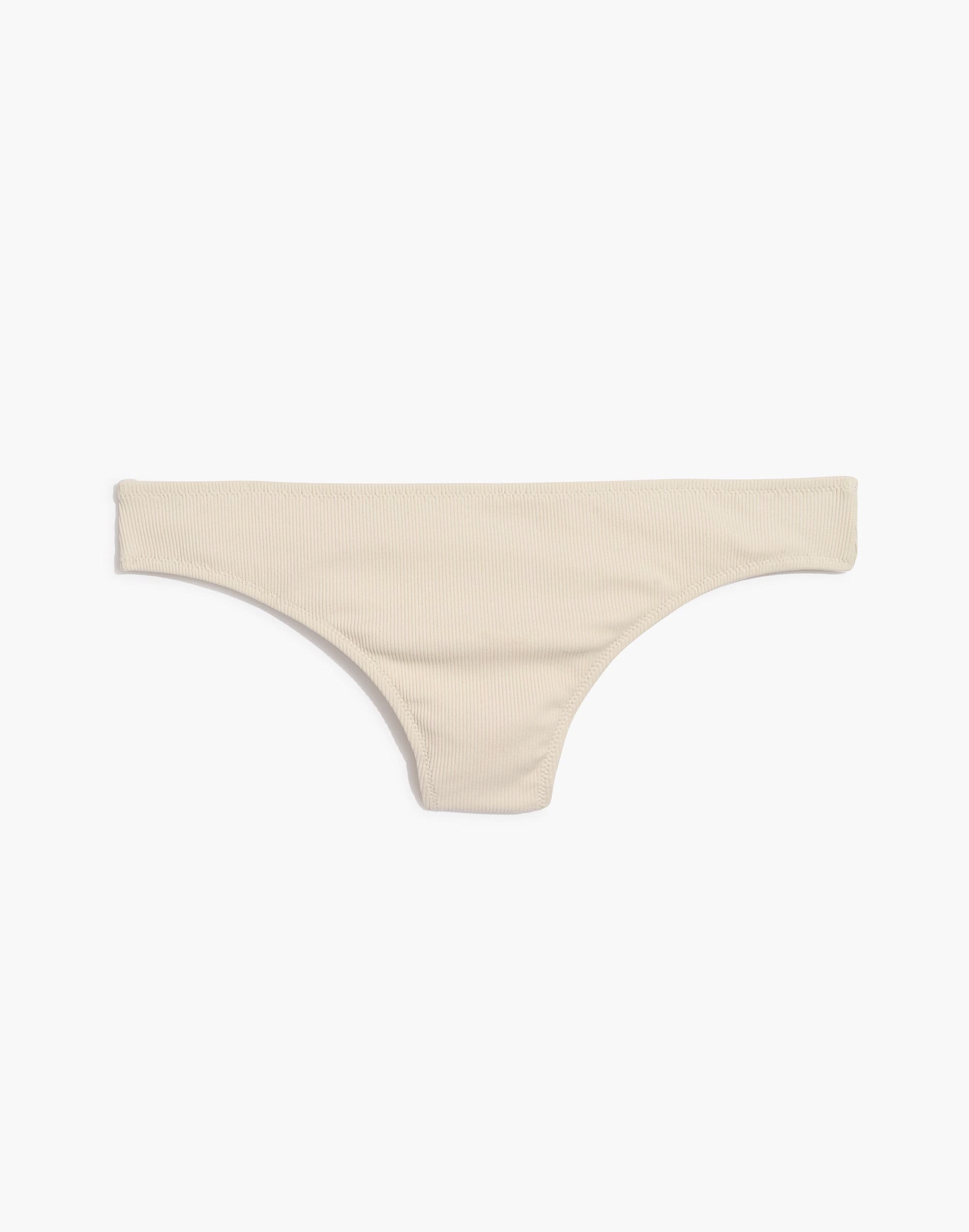 Madewell Second Wave Ribbed Classic Bikini Bottom