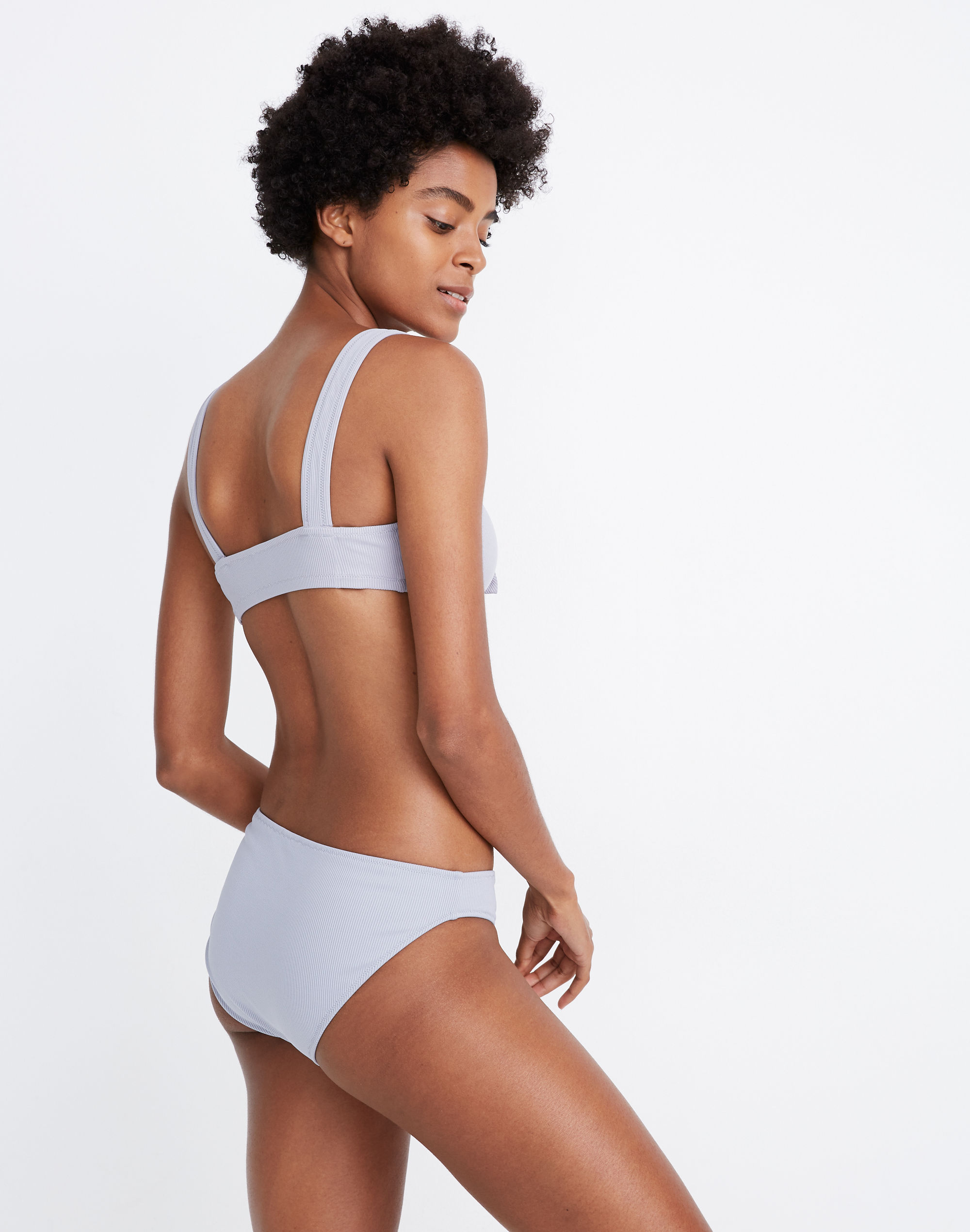 Madewell Second Wave Ribbed Classic Bikini Bottom