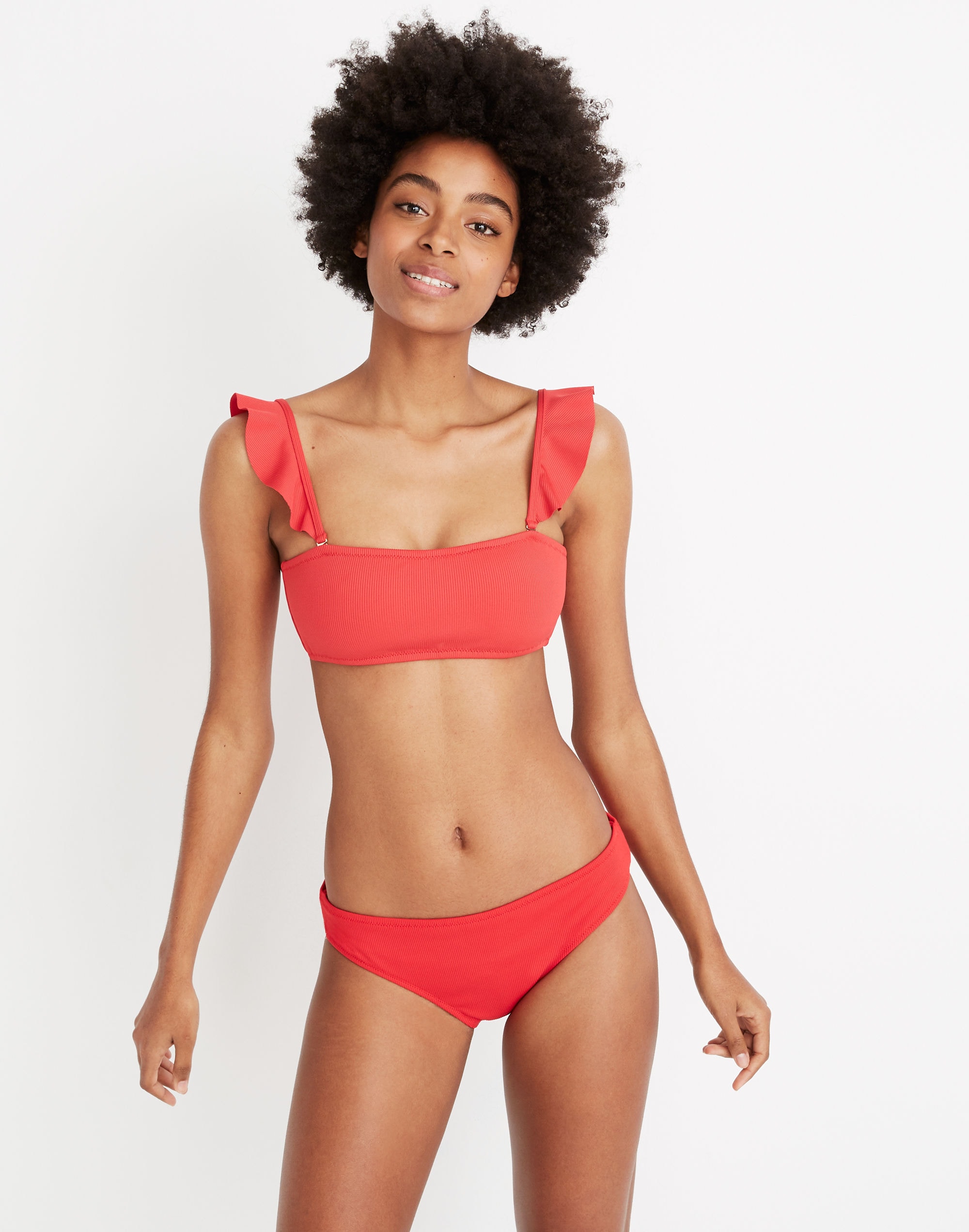Madewell Second Wave Ribbed Classic Bikini Bottom