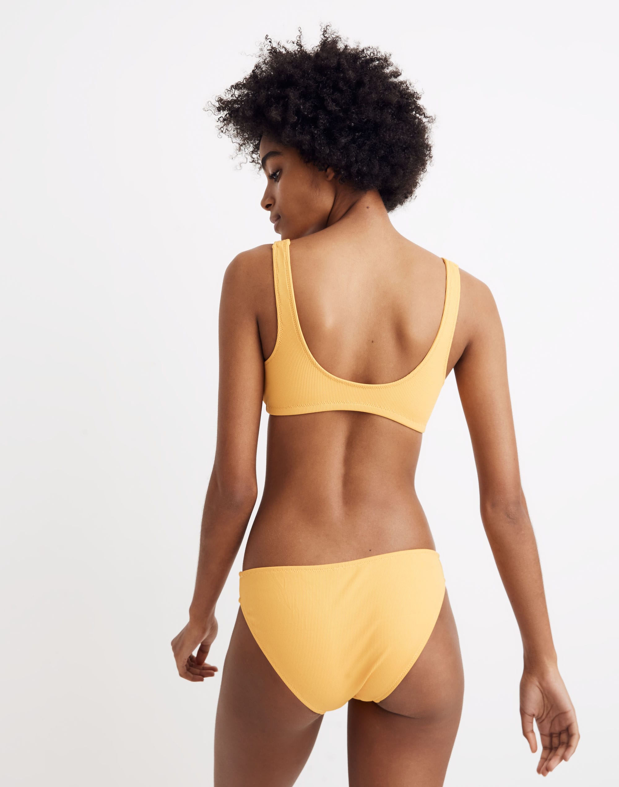Madewell Second Wave Ribbed Classic Bikini Bottom