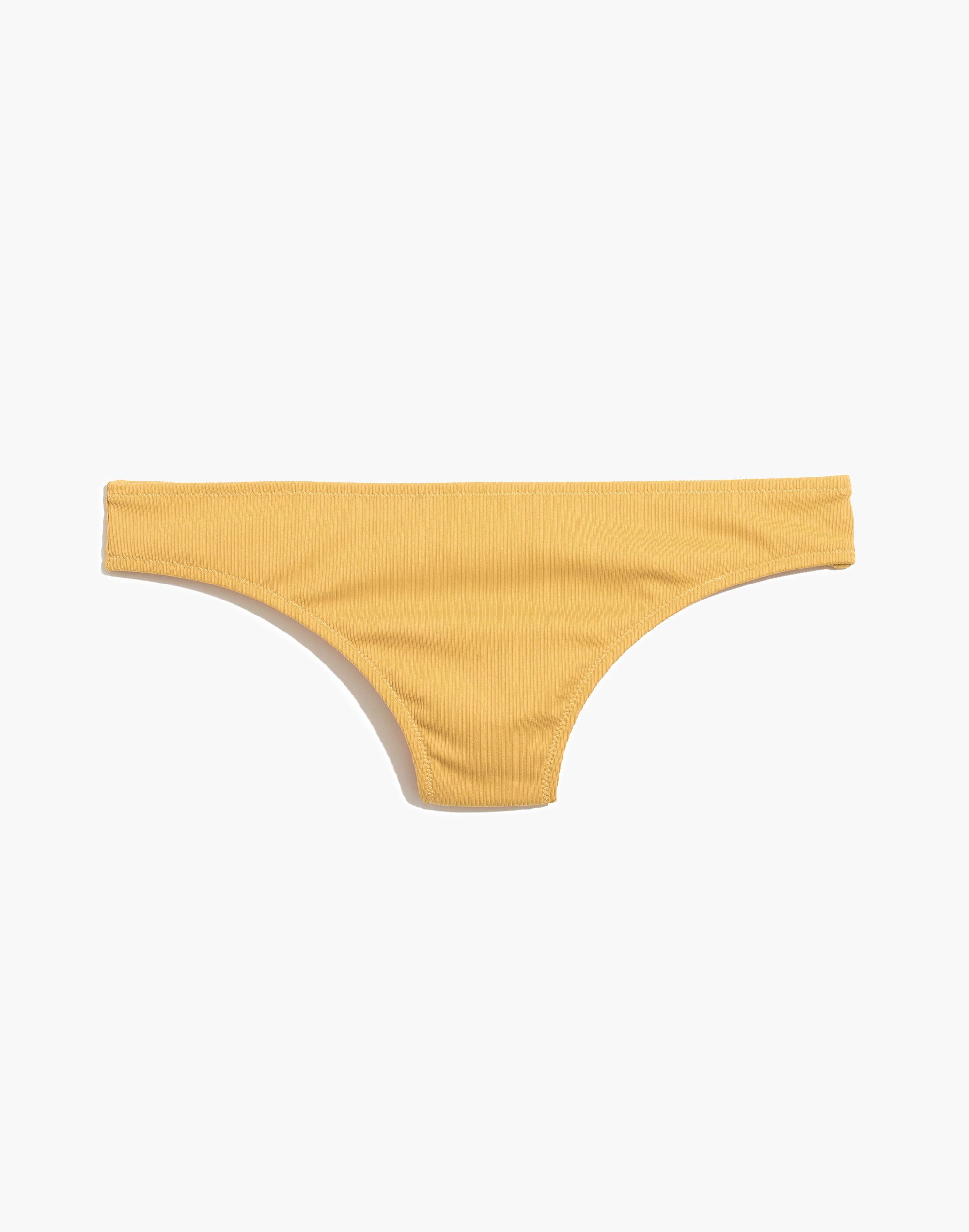 Madewell Second Wave Ribbed Classic Bikini Bottom