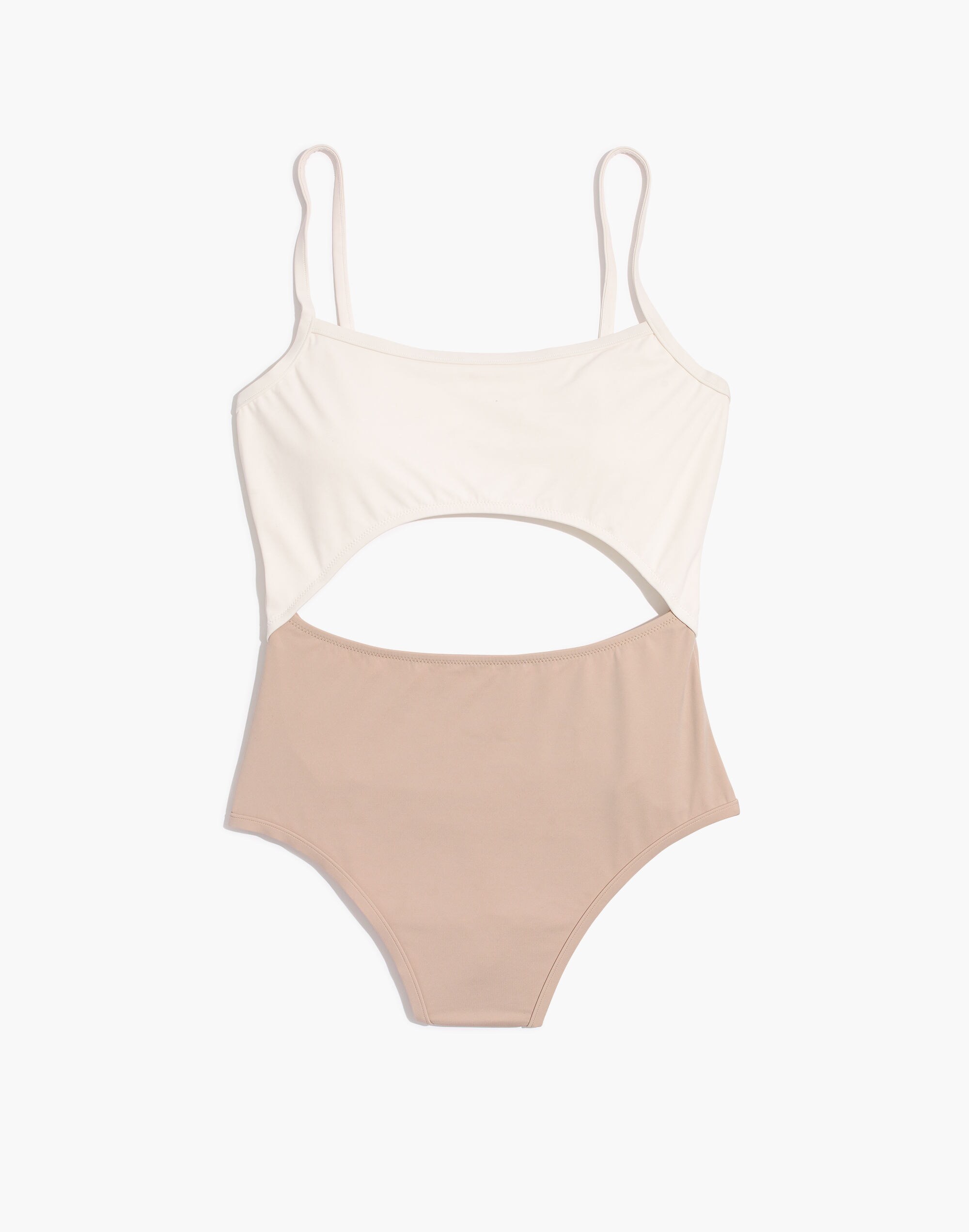 Madewell Second Wave Cutout One-Piece Swimsuit in Colorblock