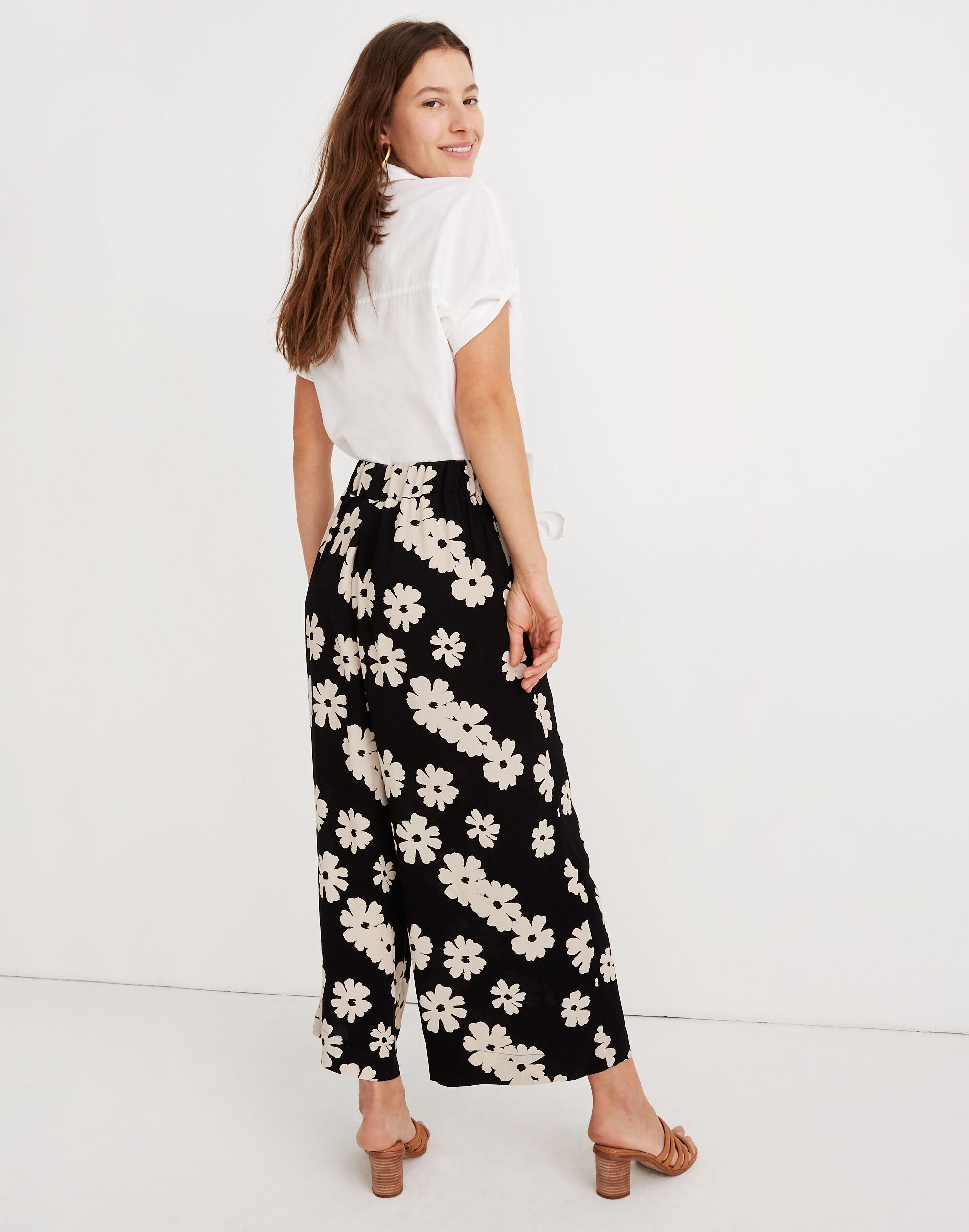 Tall Huston Pull-On Crop Pants in Ikat Floral