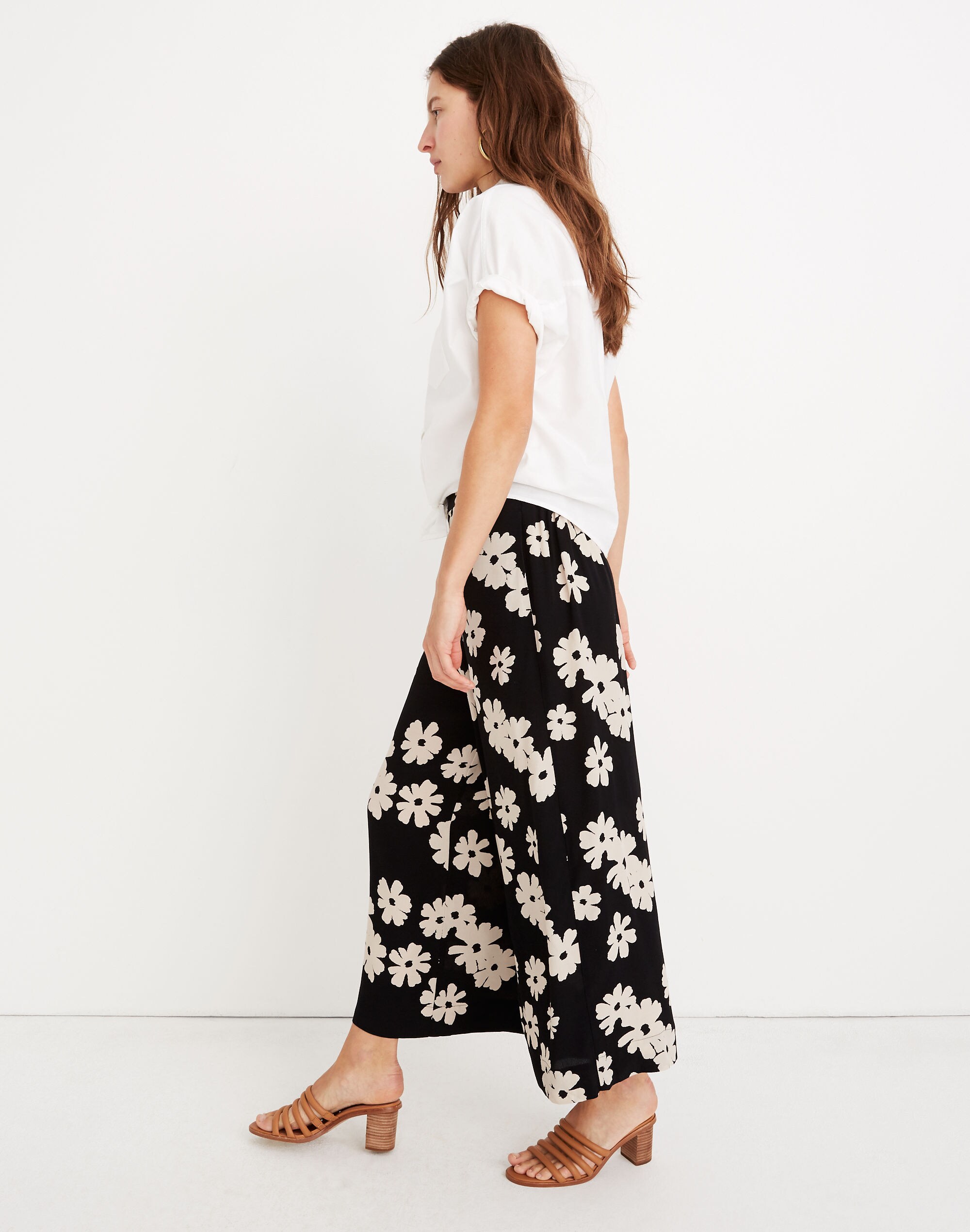 Tall Huston Pull-On Crop Pants in Ikat Floral