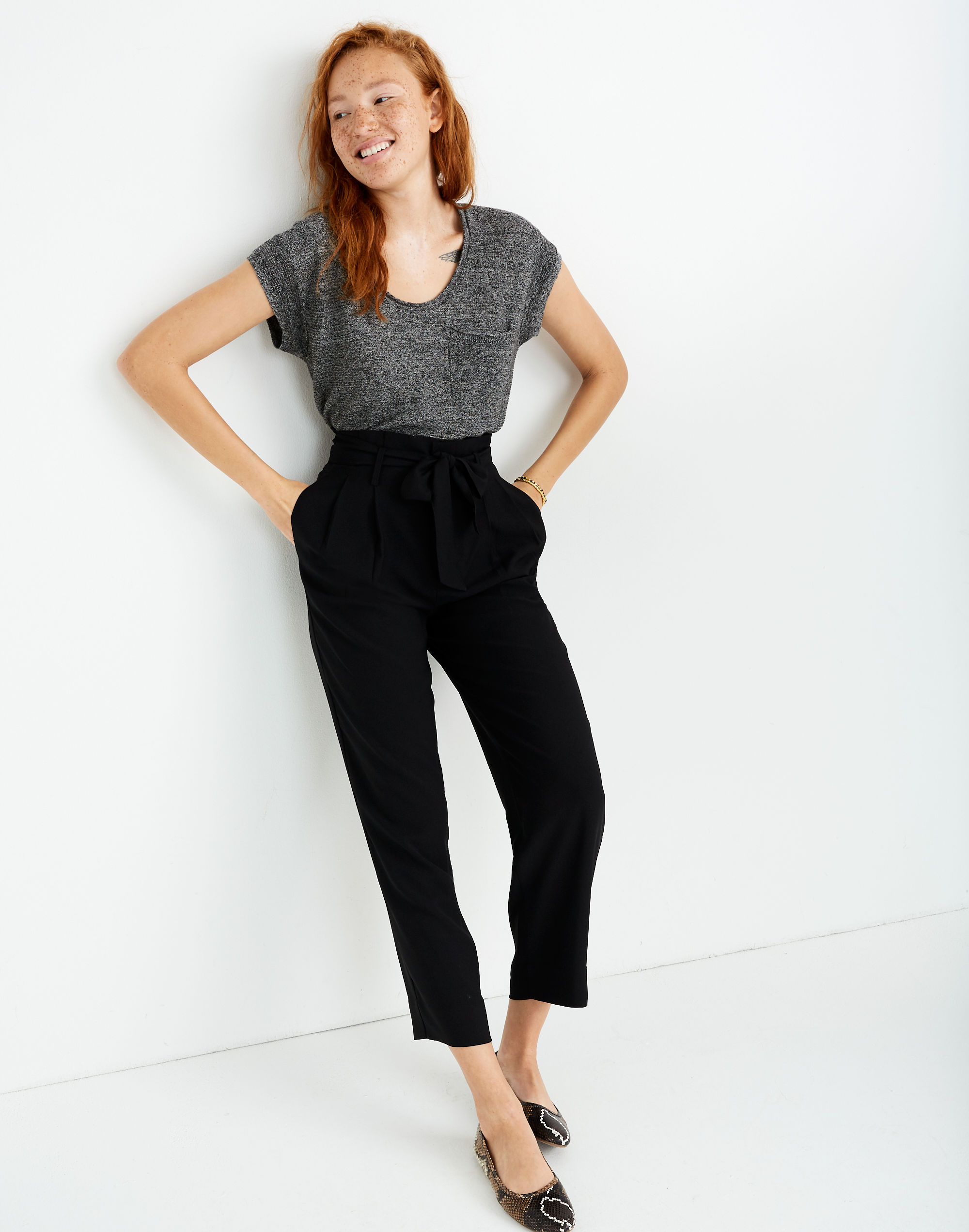 Drapey Paperbag Pants