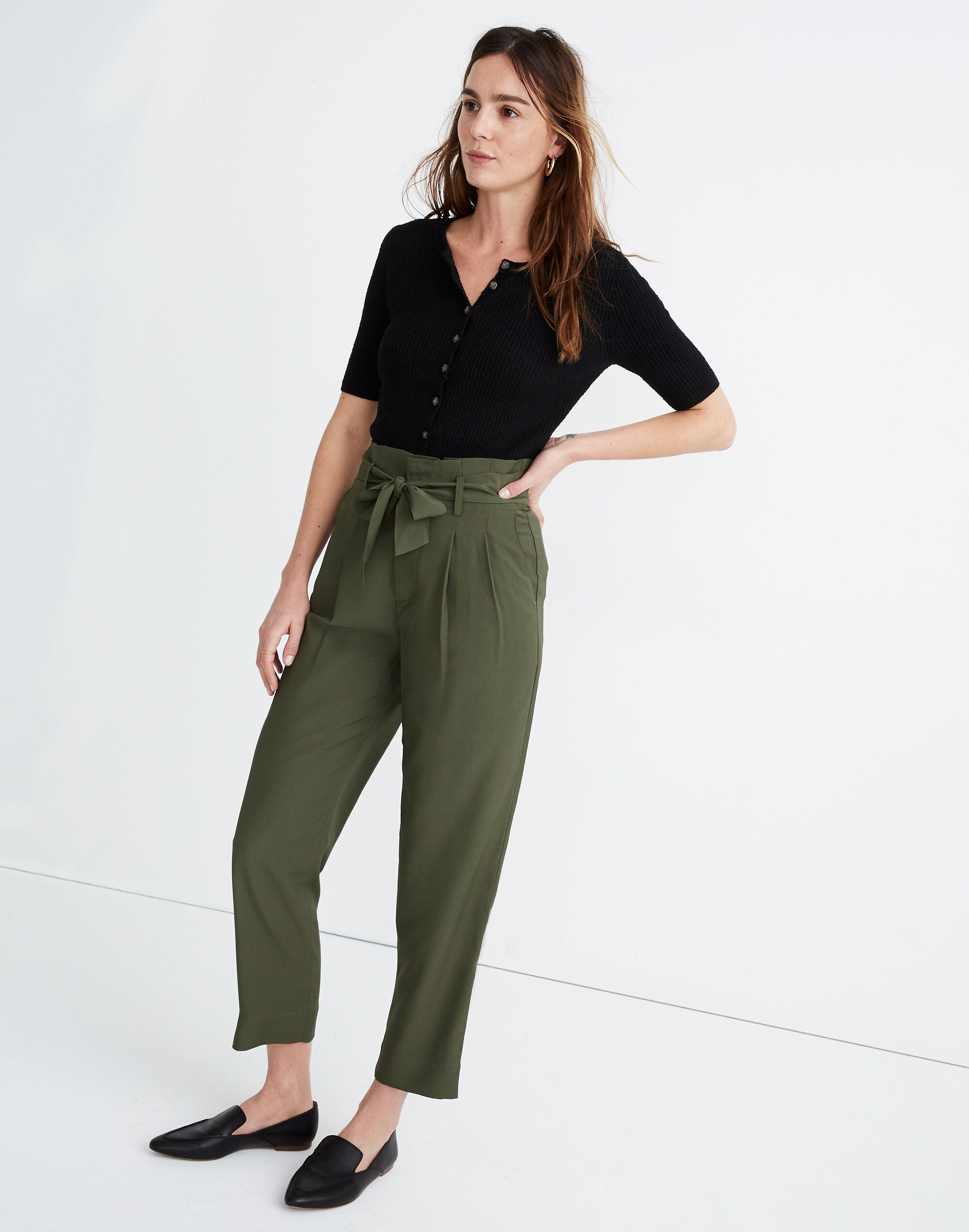 Drapey Paperbag Pants