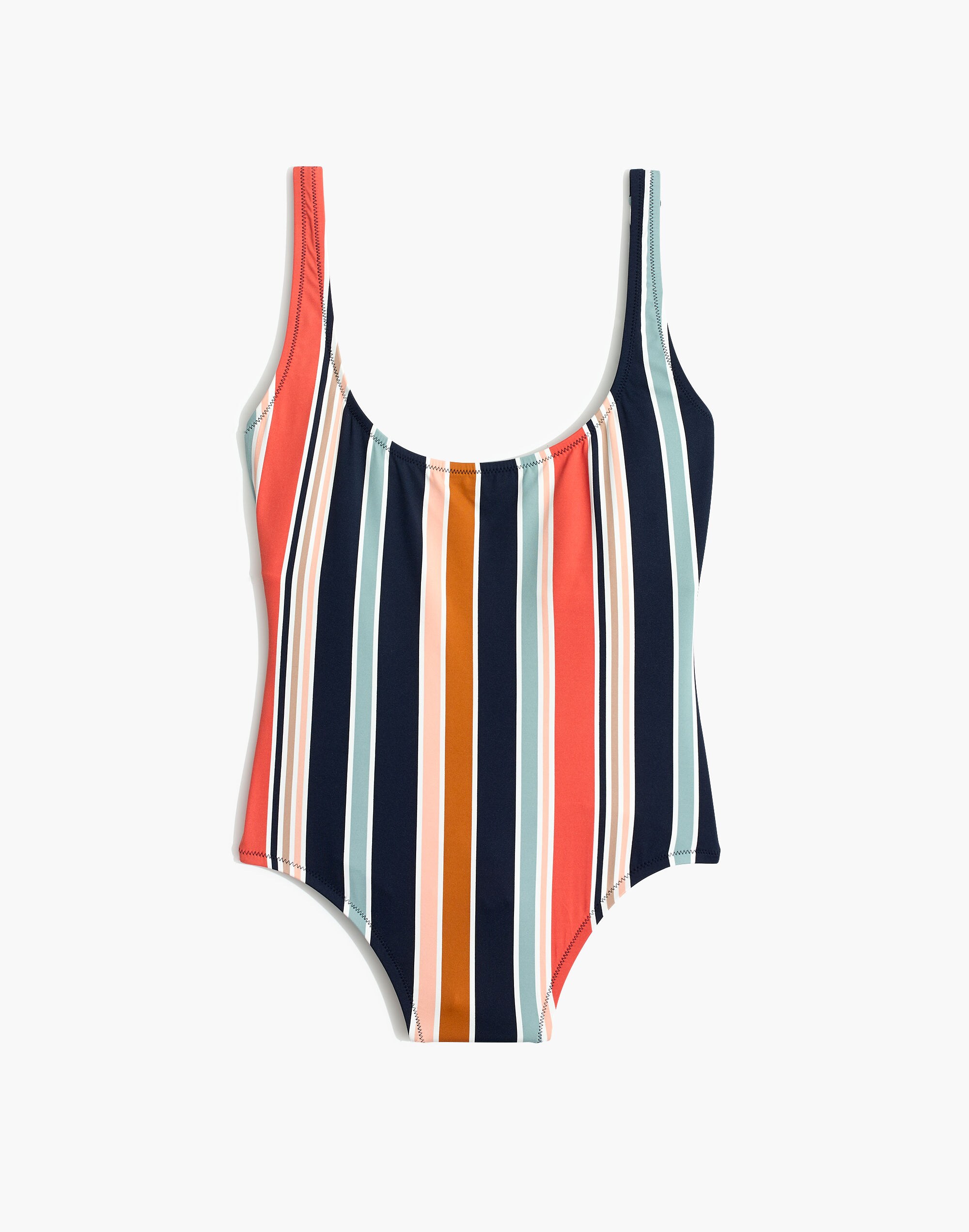 Madewell Second Wave Tank One-Piece Swimsuit in Towel Stripe