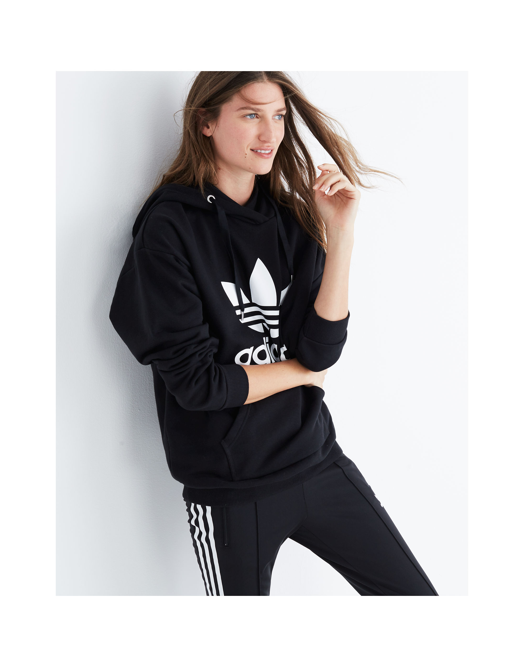 adidas&reg; trefoil hoodie sweatshirt