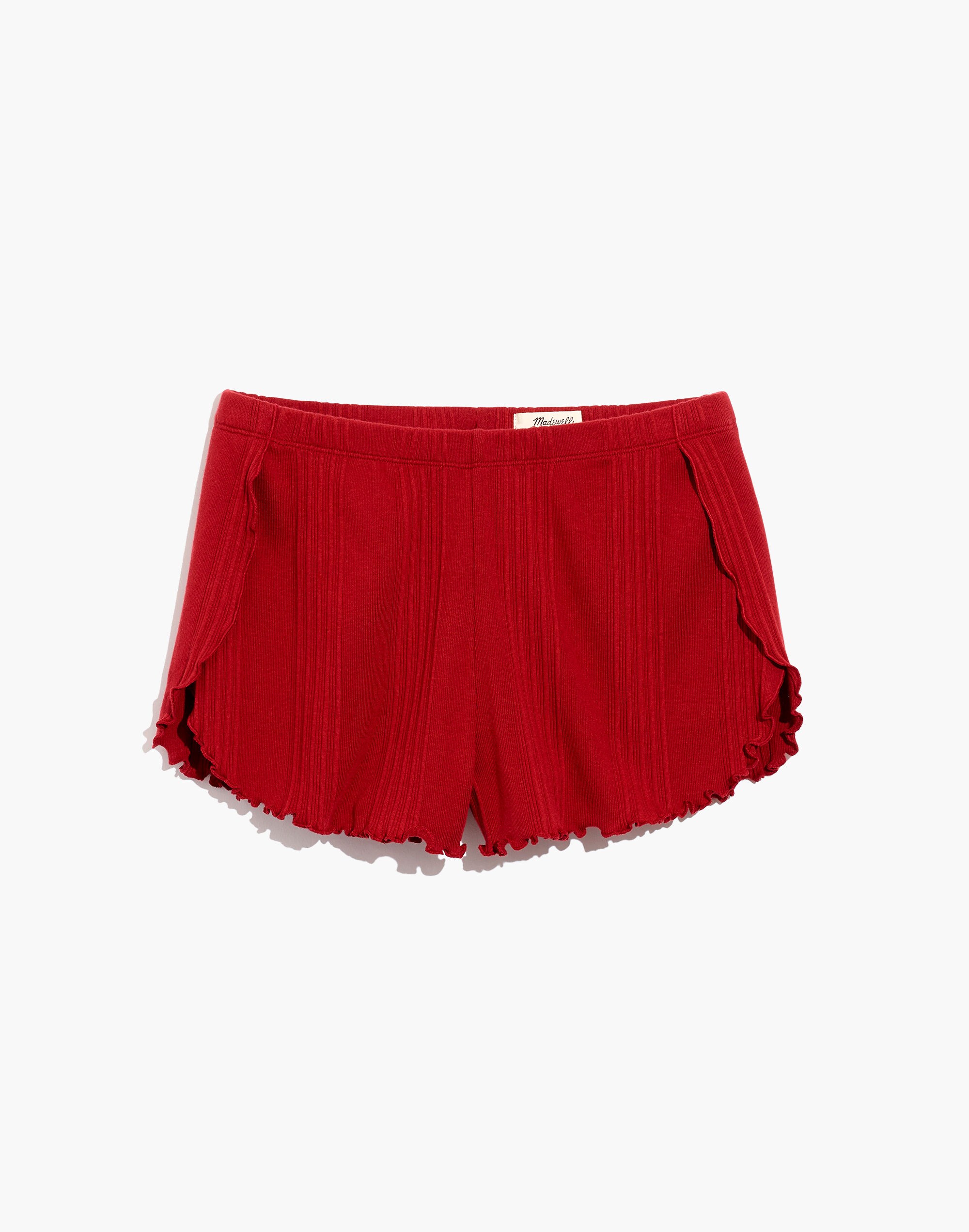 Ribbed Knit Pajama Shorts