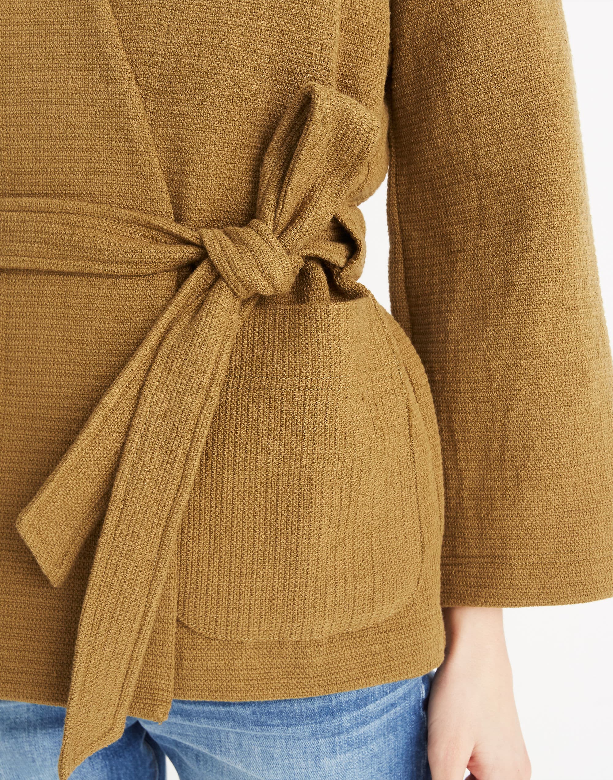 Texture &amp; Thread Wrap Jacket