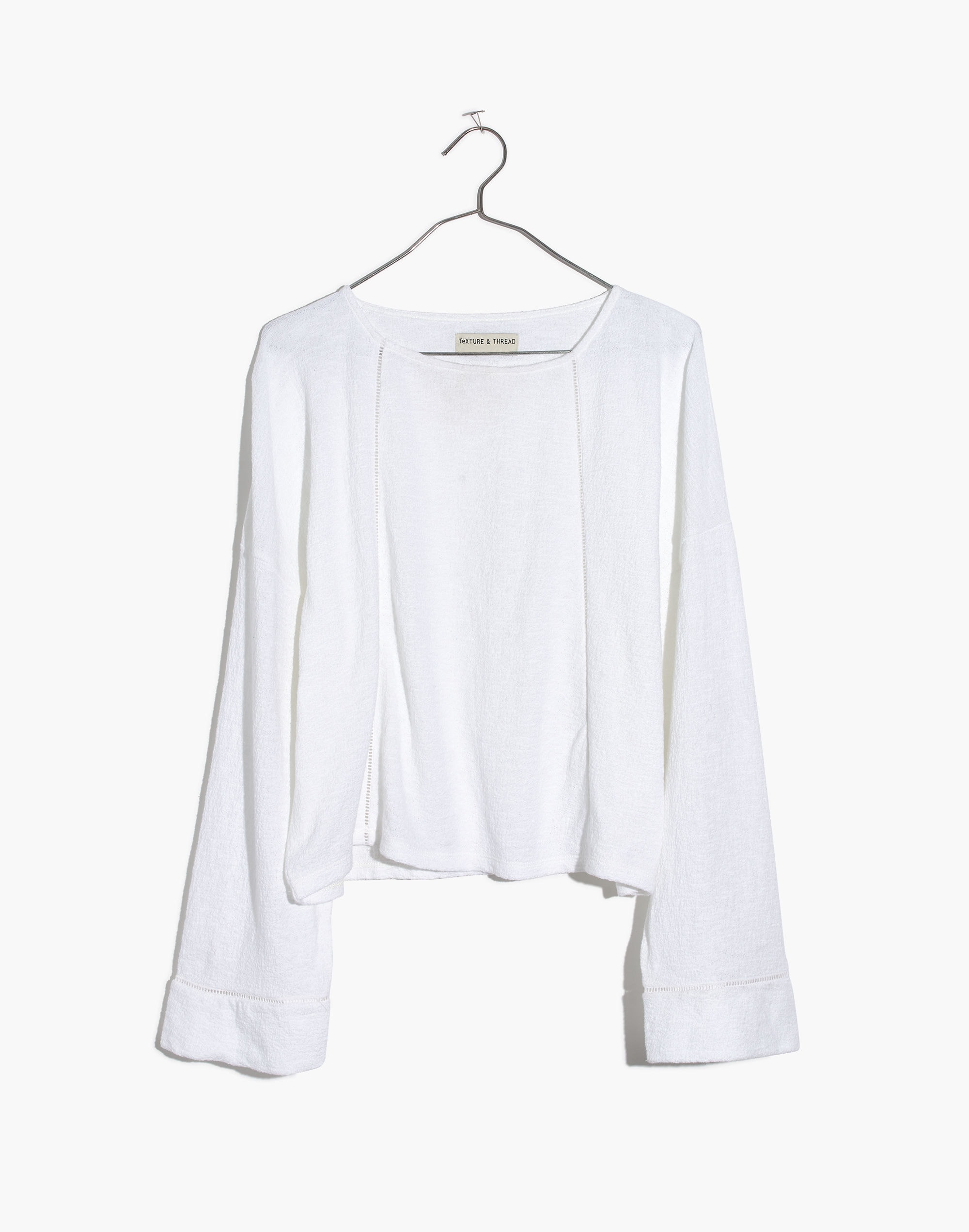 Texture &amp; Thread Eyelet-Inset Top