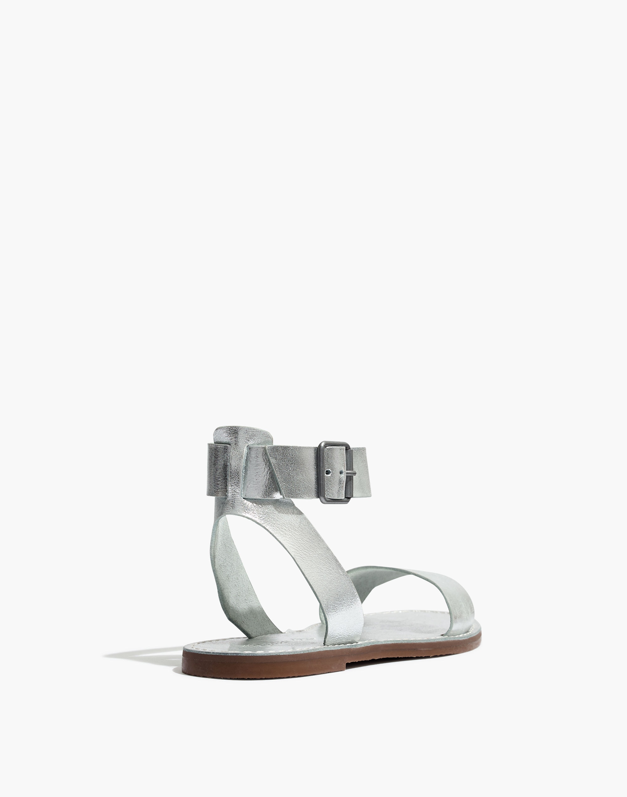 The Boardwalk Ankle-Strap Sandal in Metallic