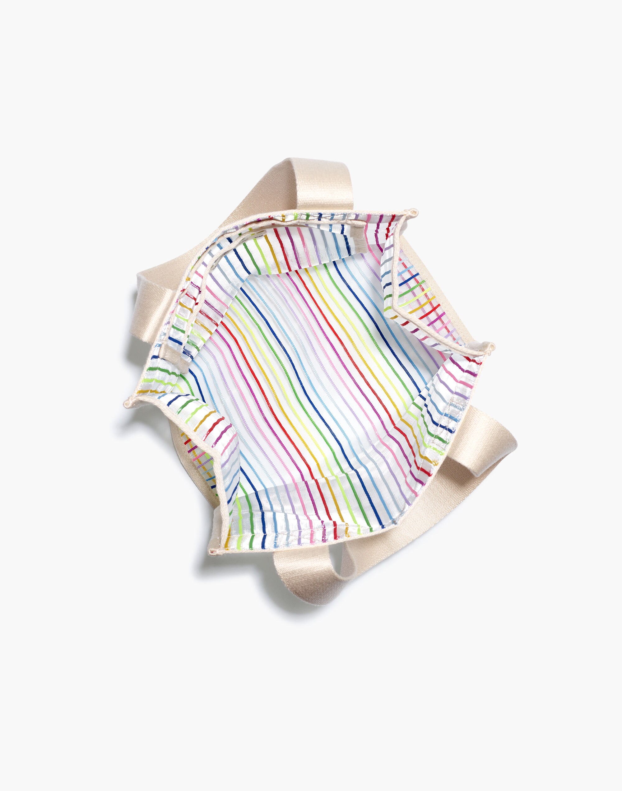 The Netting Tote Bag in Rainbow Stripe