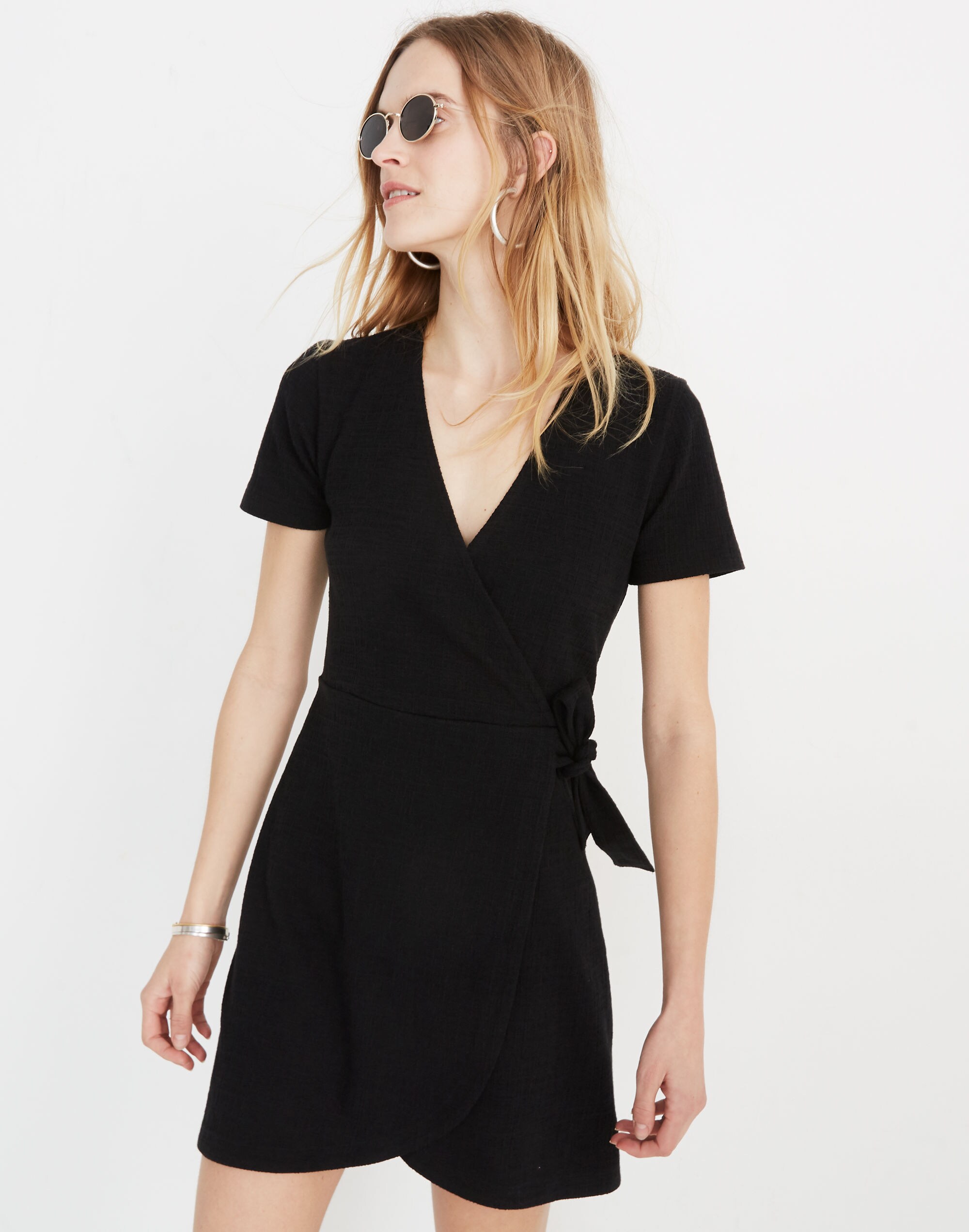 Texture &amp; Thread Short-Sleeve Side-Tie Dress