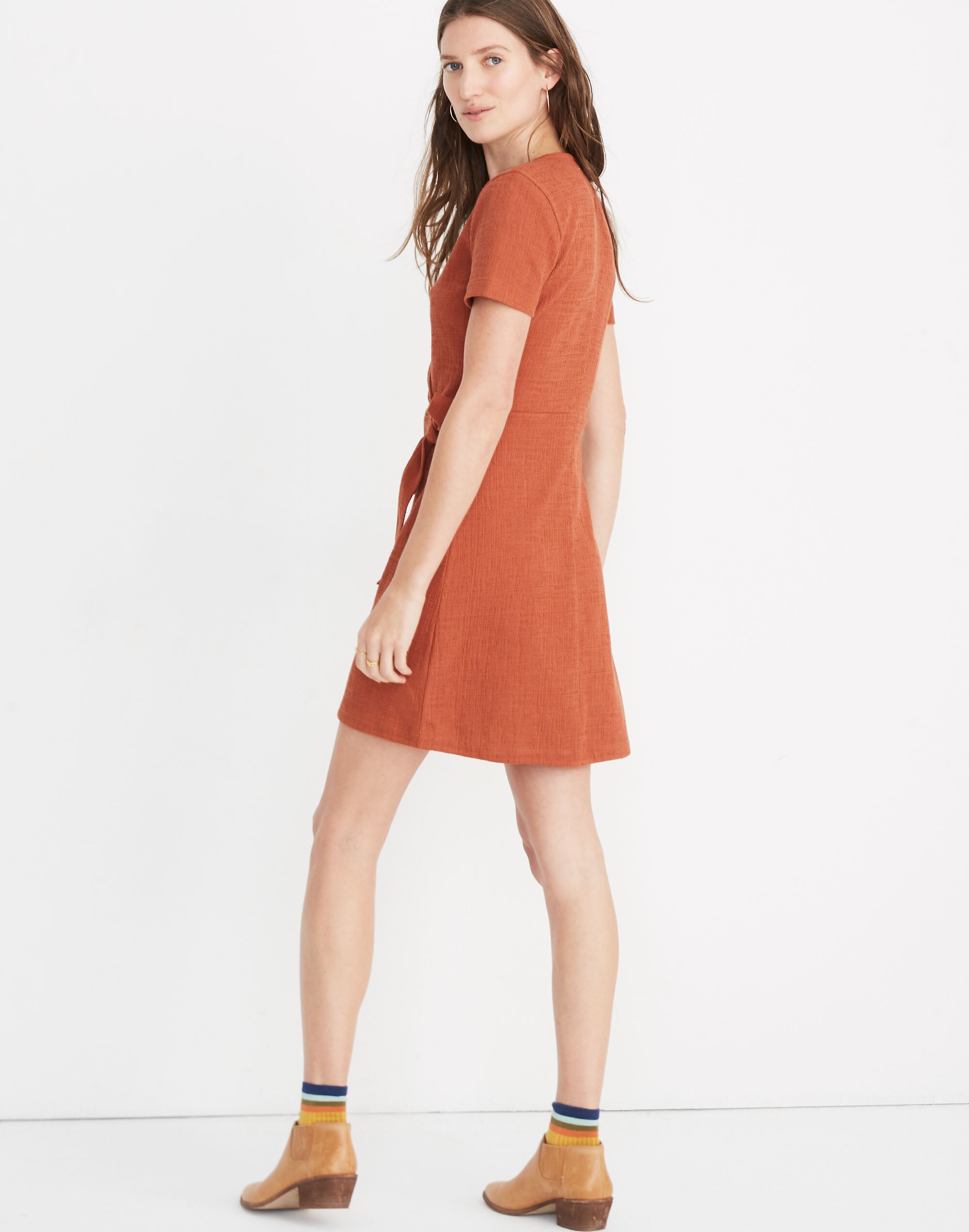 Texture &amp; Thread Short-Sleeve Side-Tie Dress