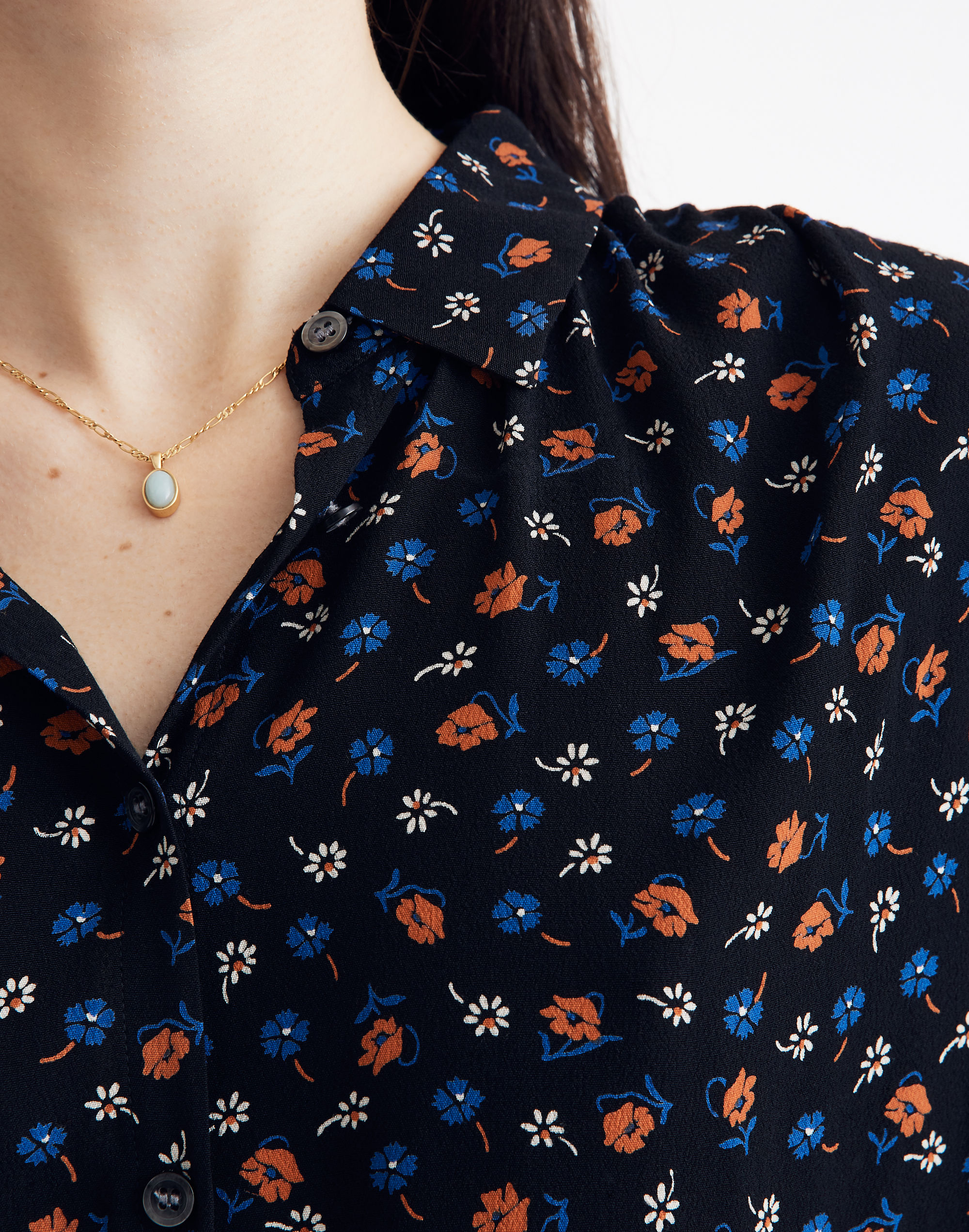 Central Drapey Shirt in Prairie Posies