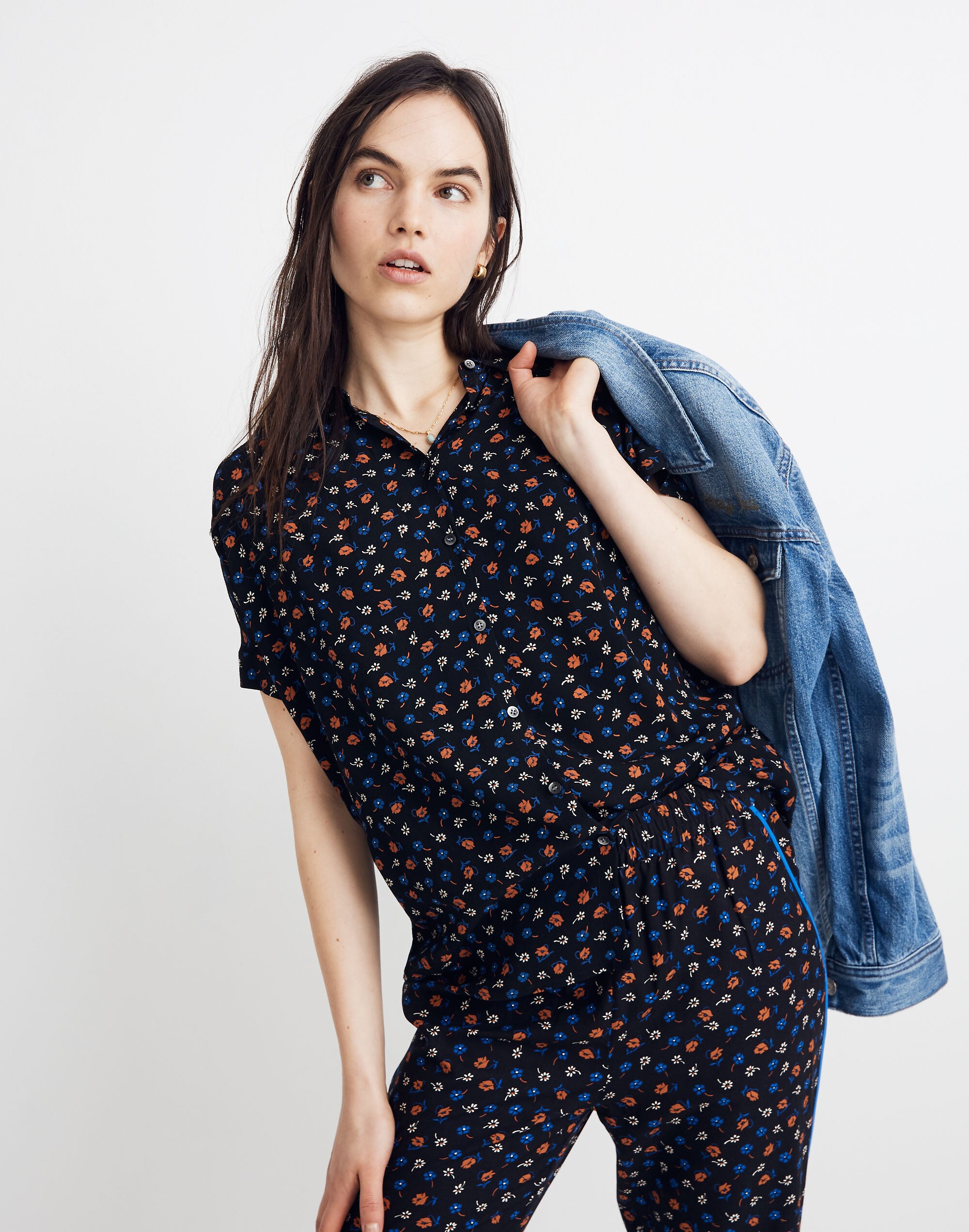 Central Drapey Shirt in Prairie Posies