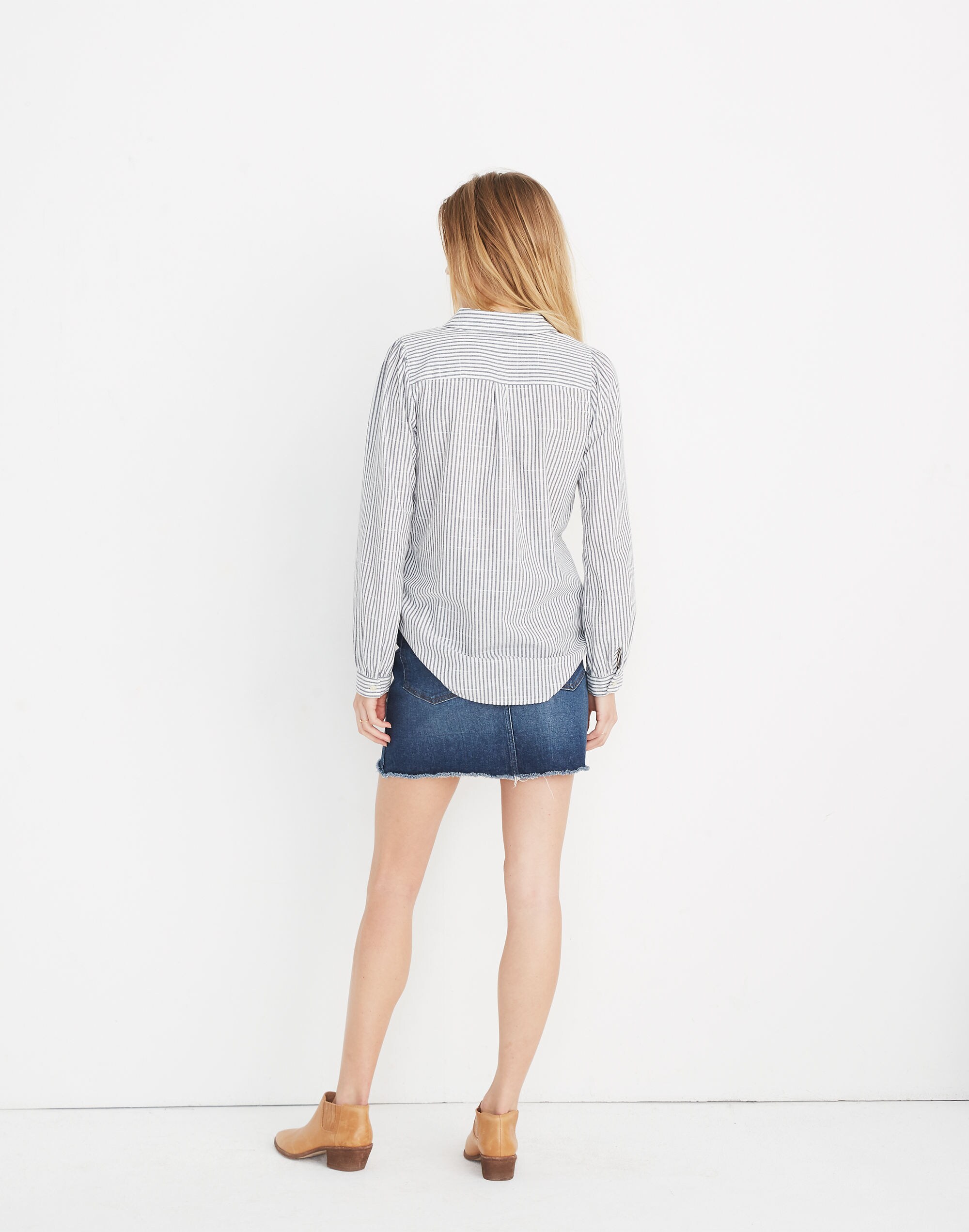 Puff-Sleeve Button-Down Shirt