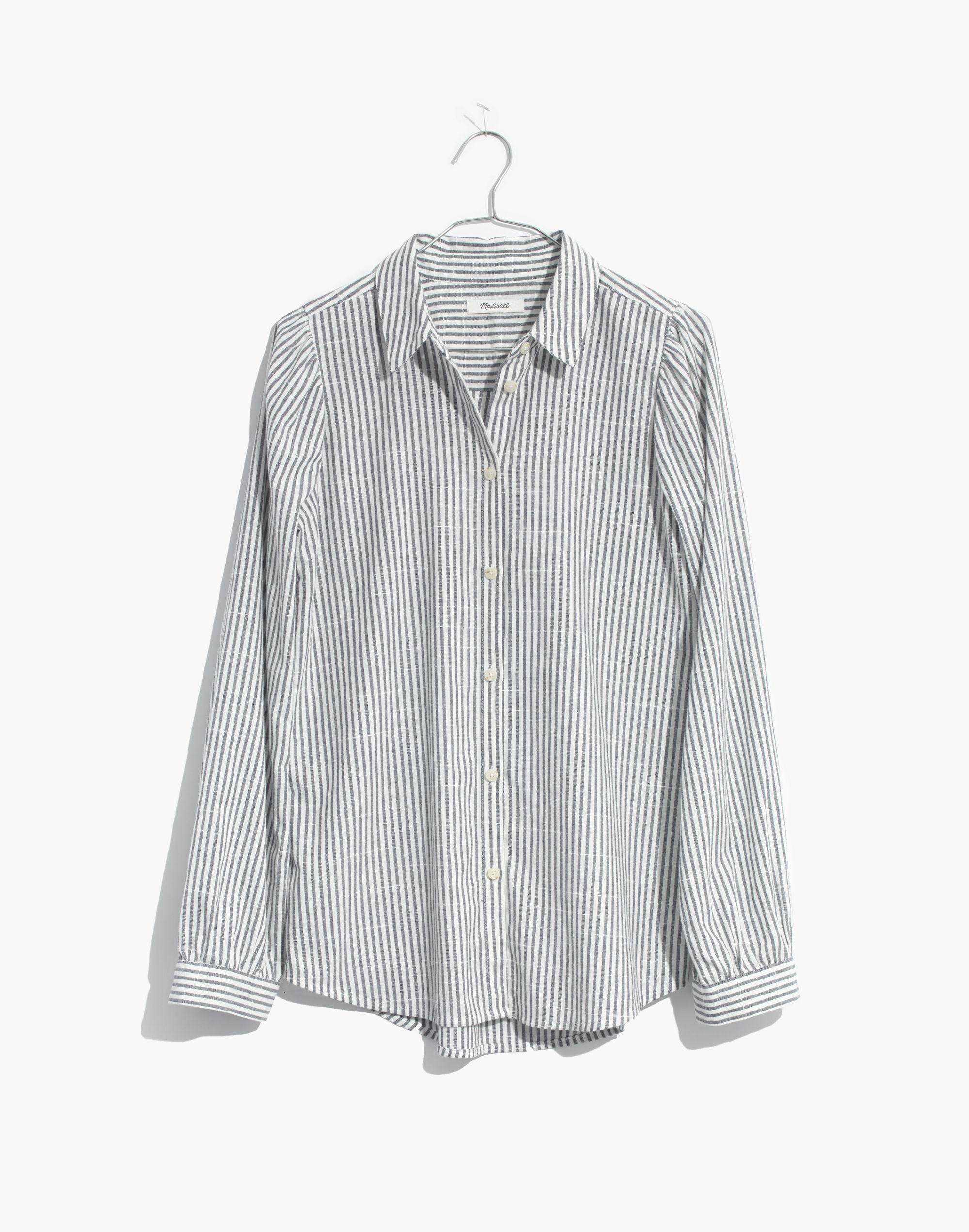 Puff-Sleeve Button-Down Shirt