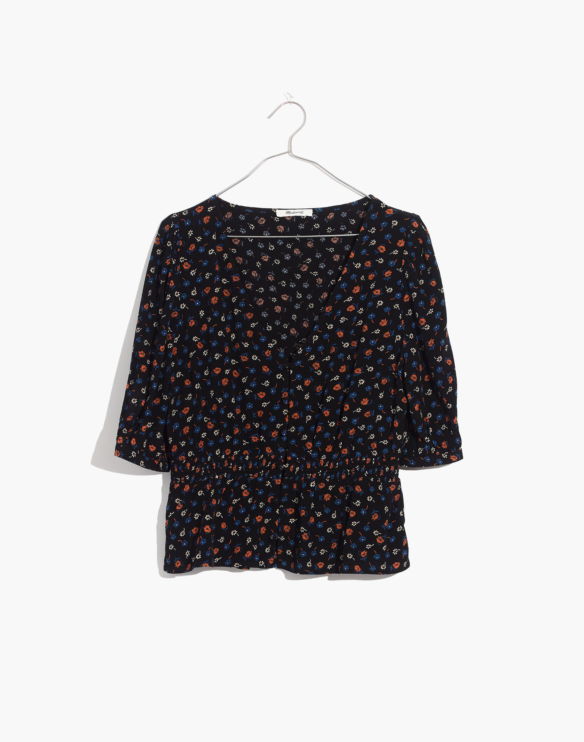 Smocked-Waist Top in Prairie Posies