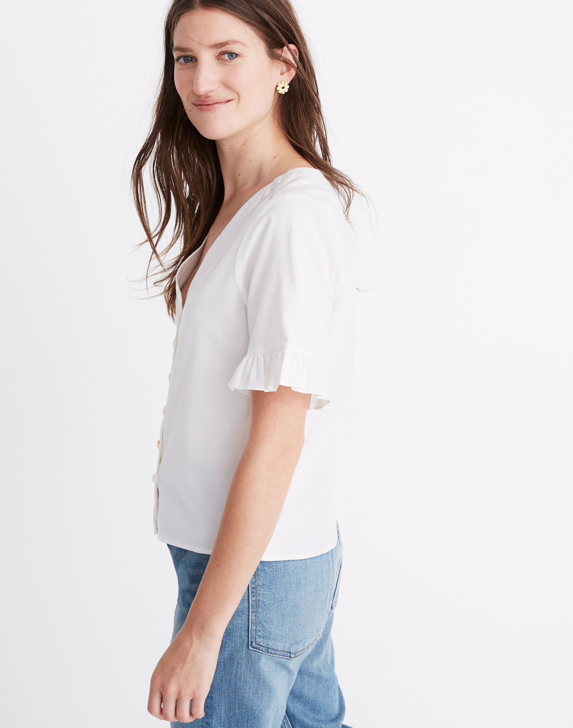 Village Ruffle-Sleeve Shirt