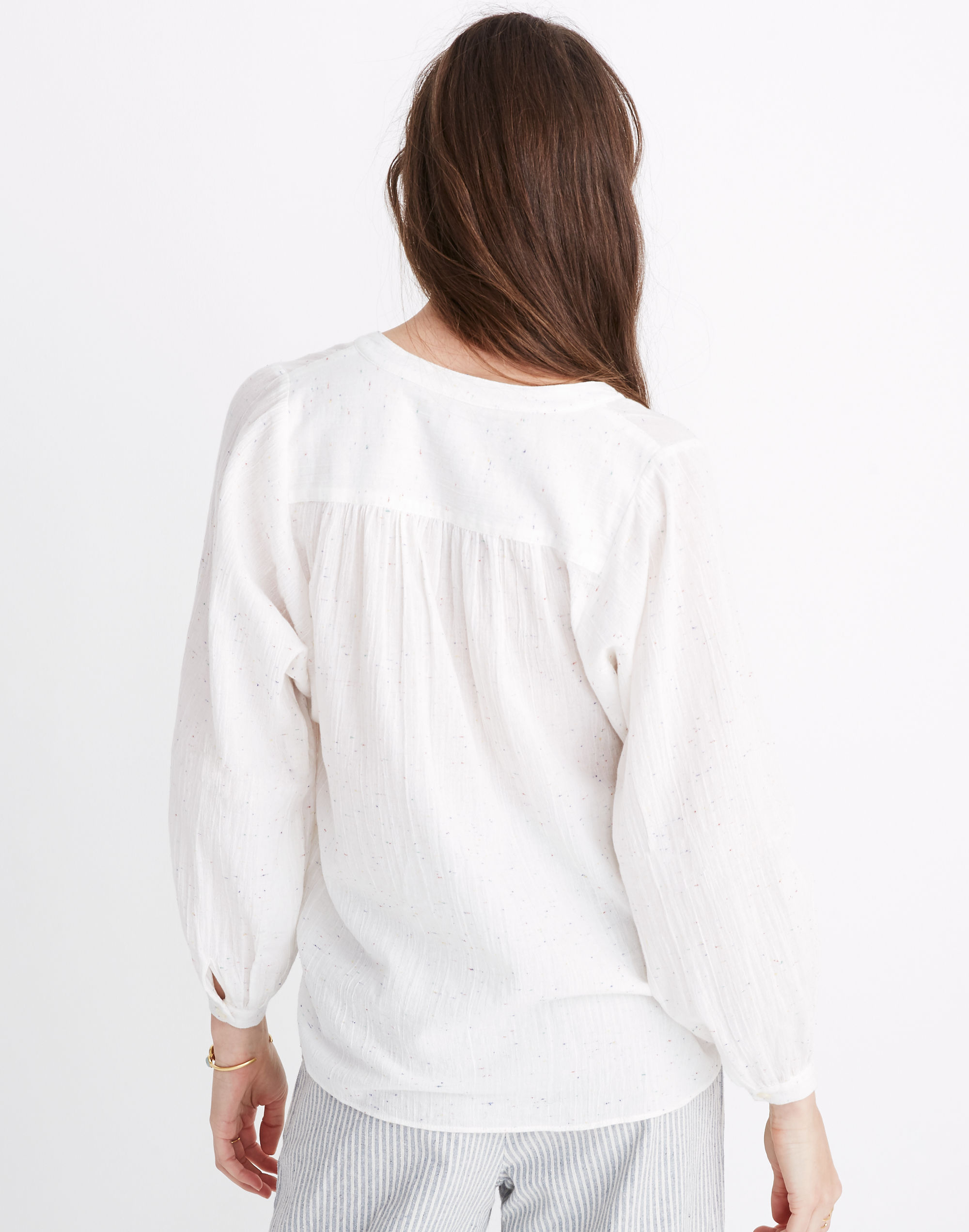 Peasant Top in Rainbow Speckle