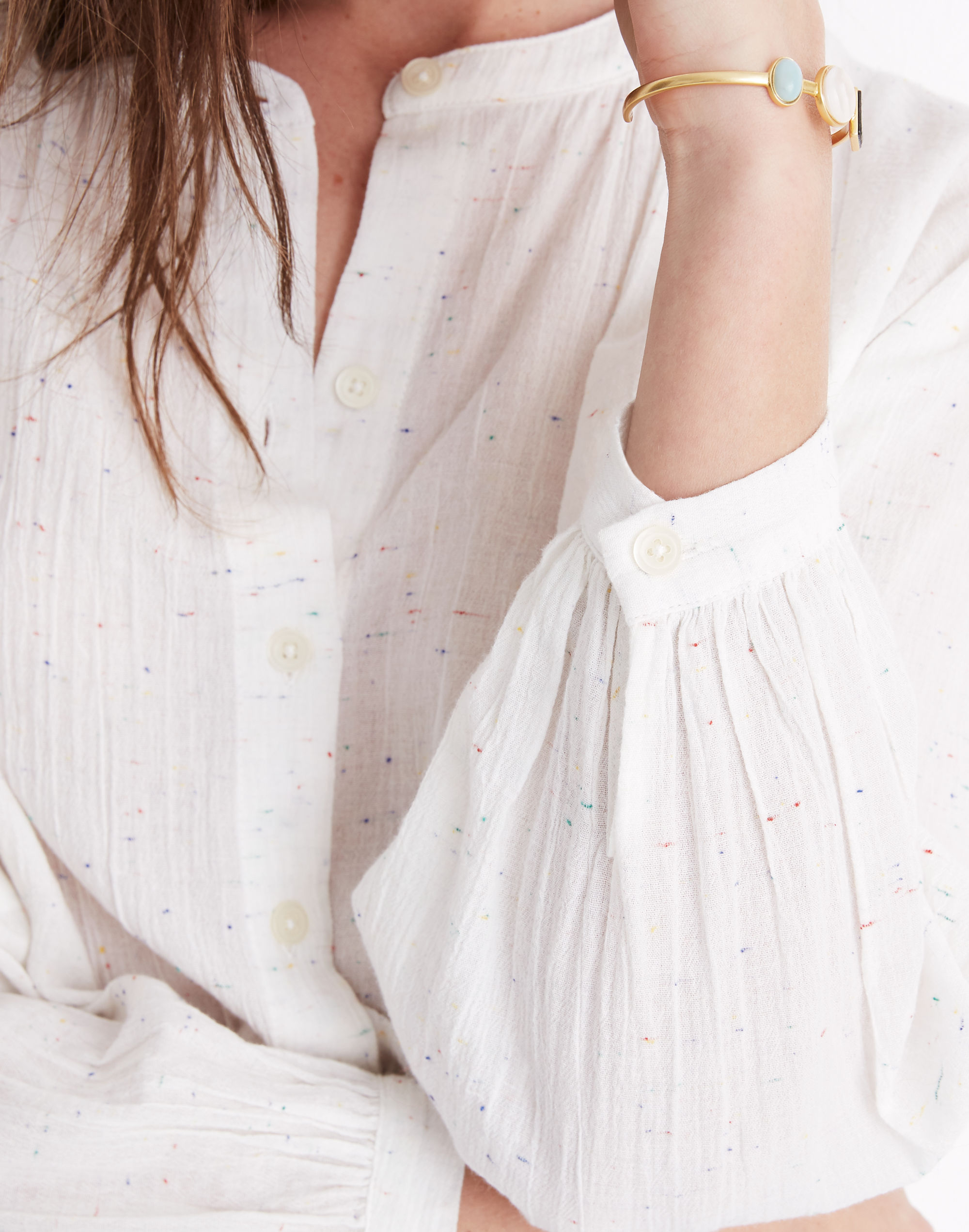 Peasant Top in Rainbow Speckle