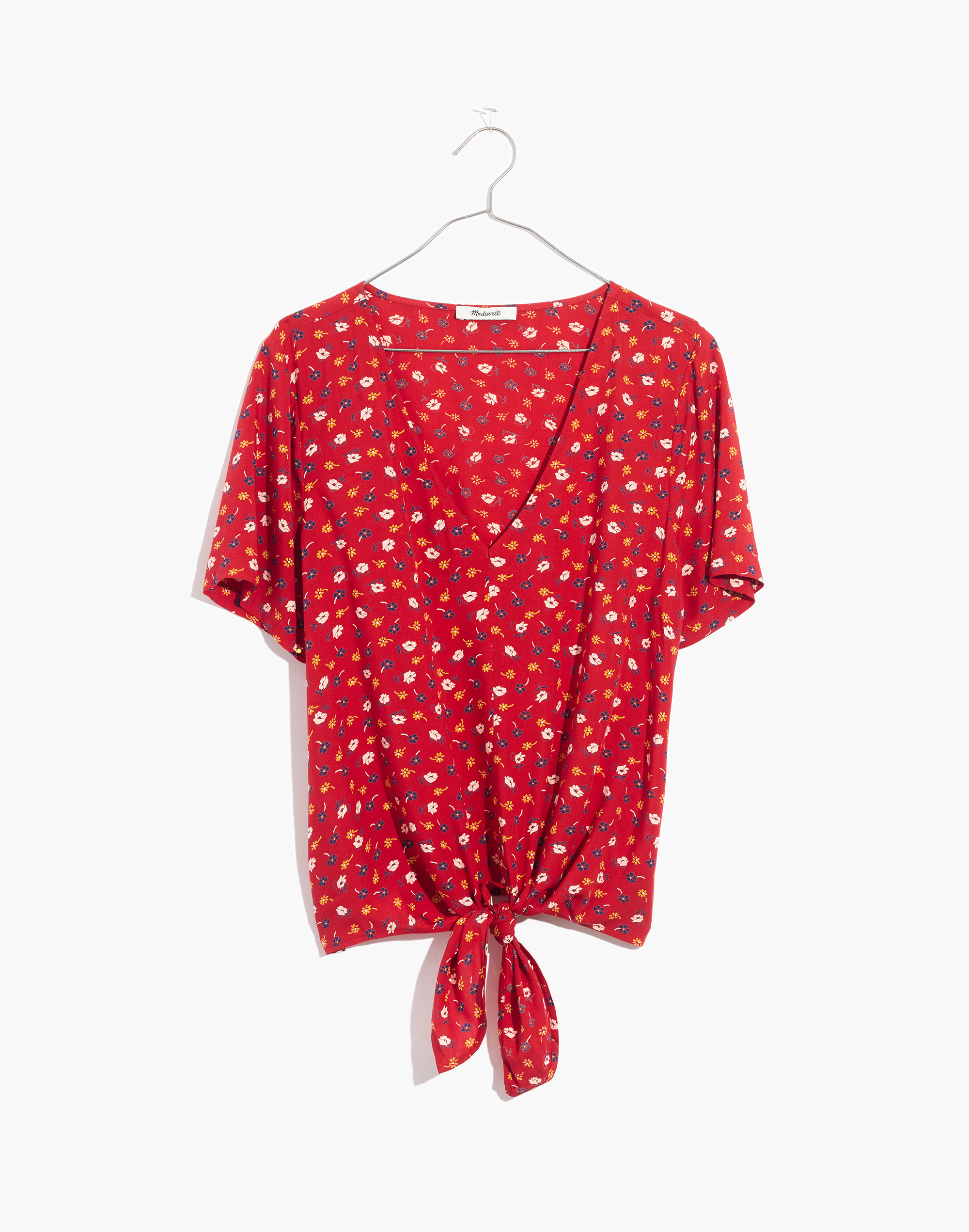 Novel Tie-Front Top in Prairie Posies