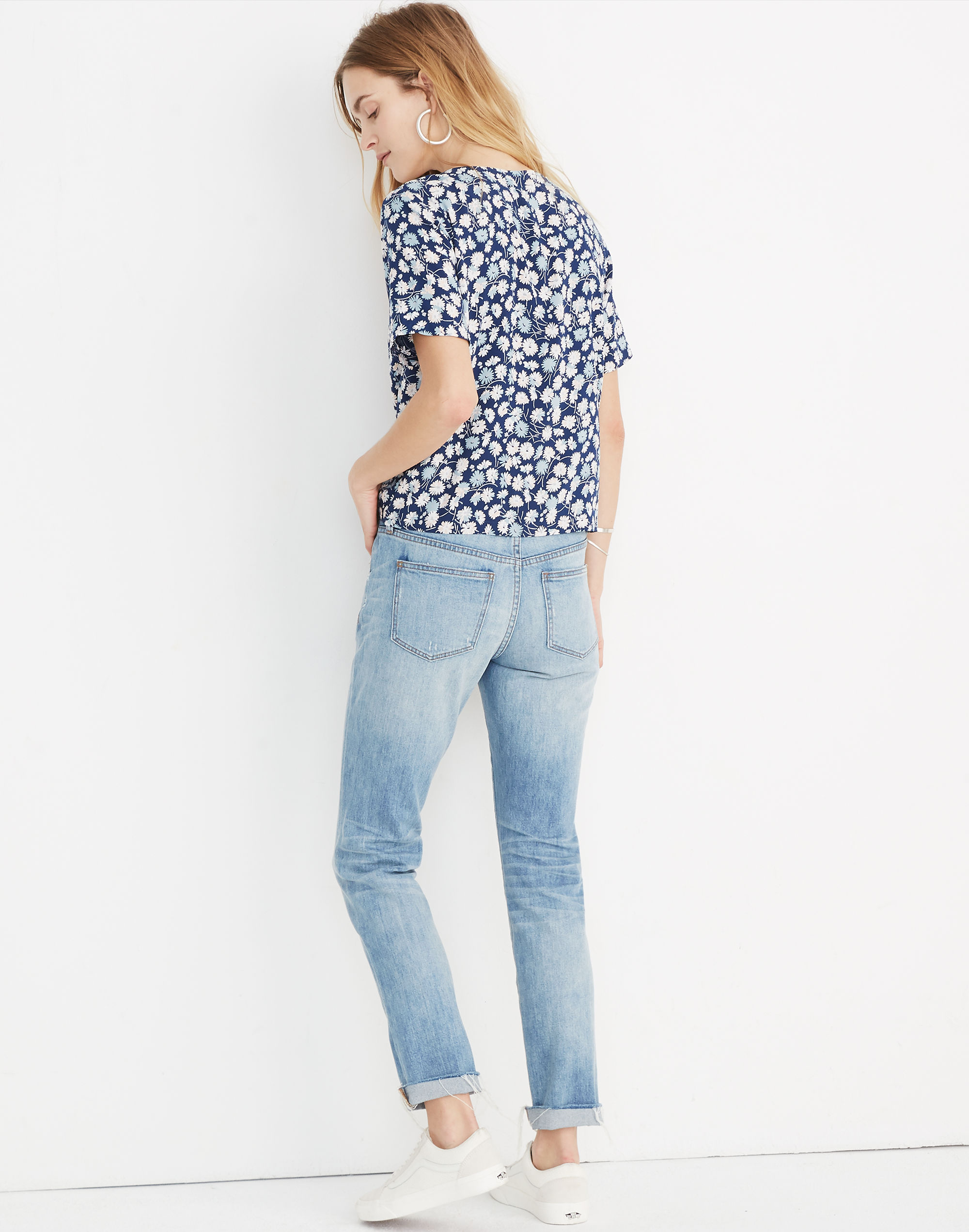 Novel Tie-Front Top in French Floral