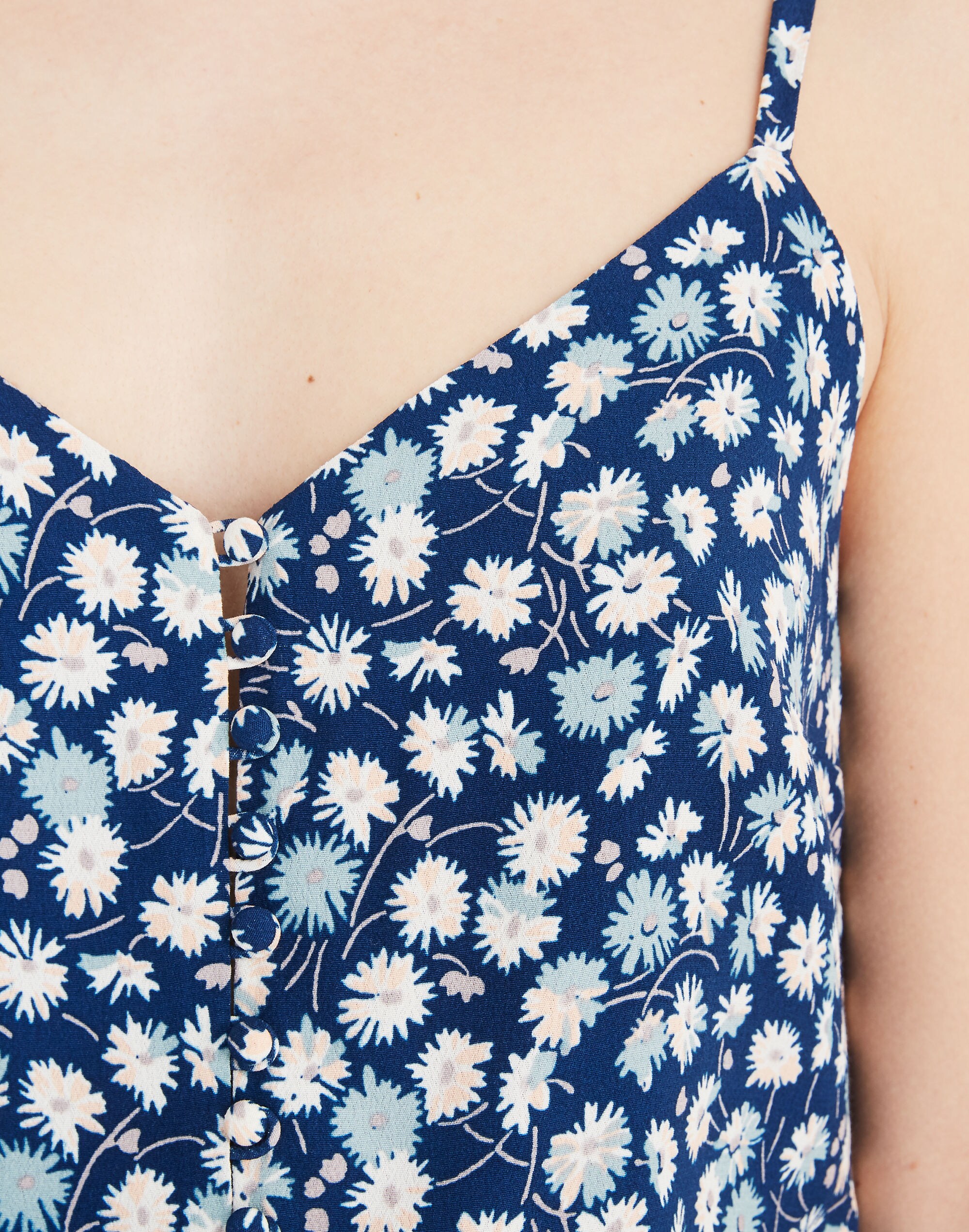 Button-Down Cami Top in French Floral