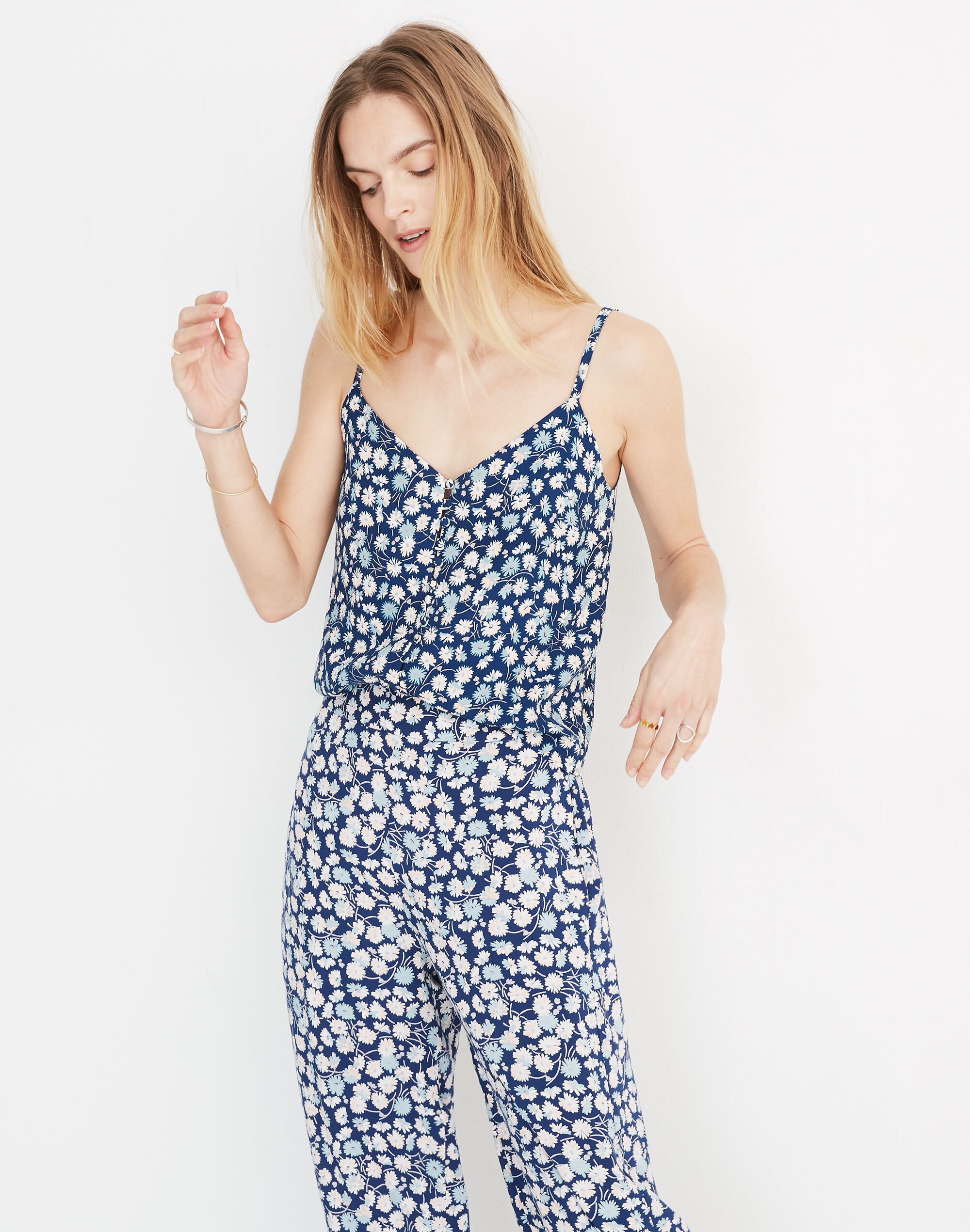 Button-Down Cami Top in French Floral