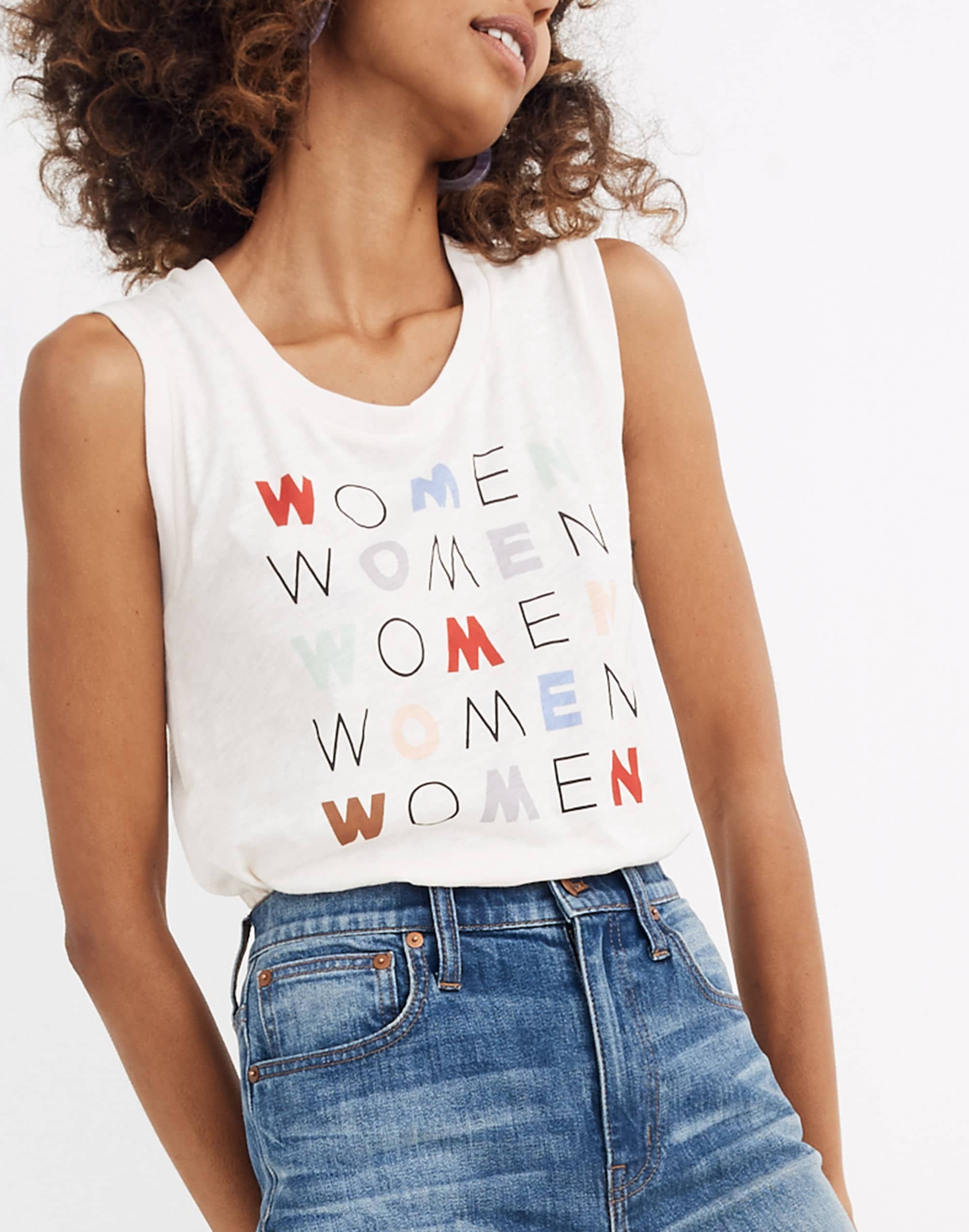 Madewell x Girls Inc. Women Graphic Whisper Cotton Muscle Tank