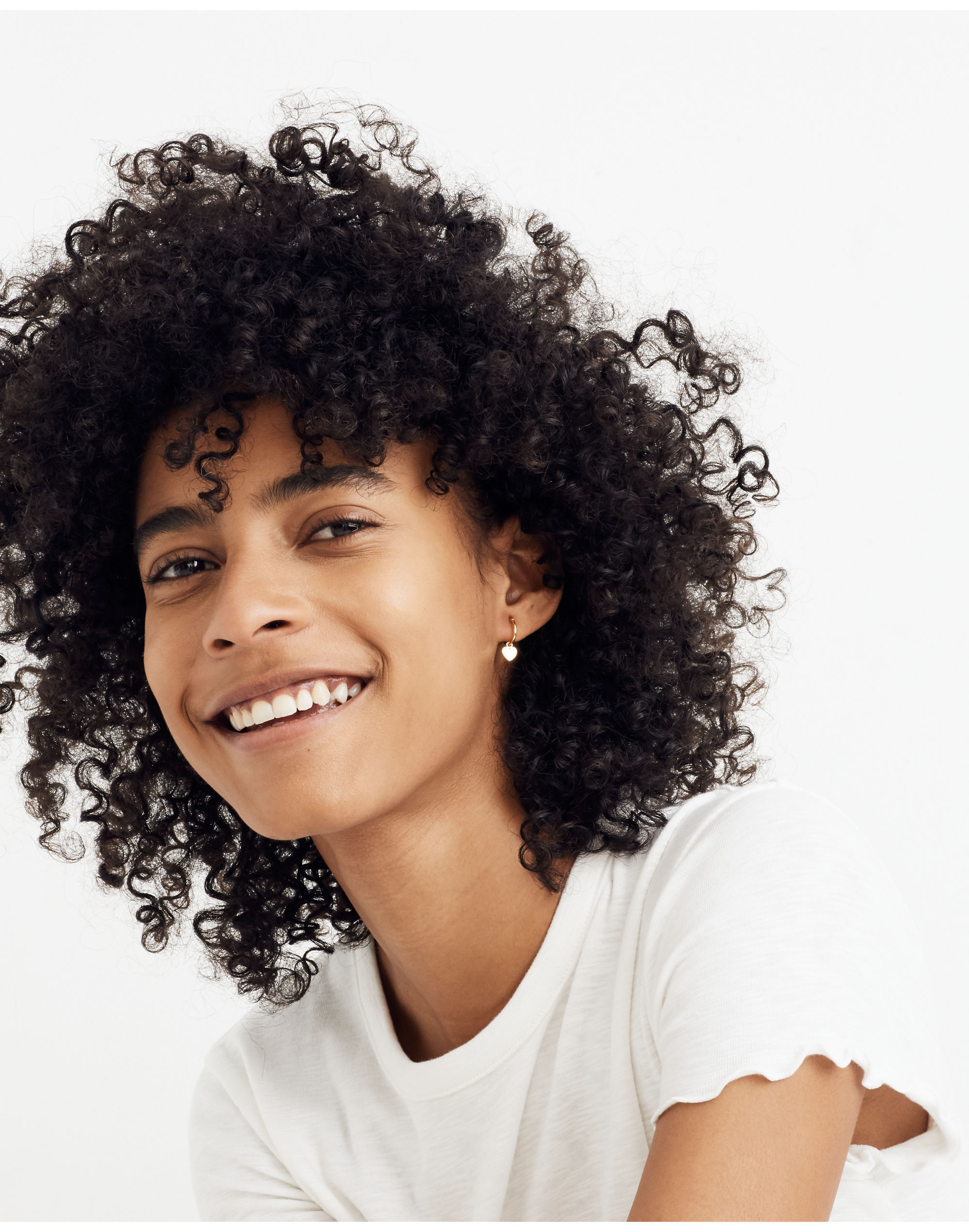 14k Gold Charm Hoop Earrings