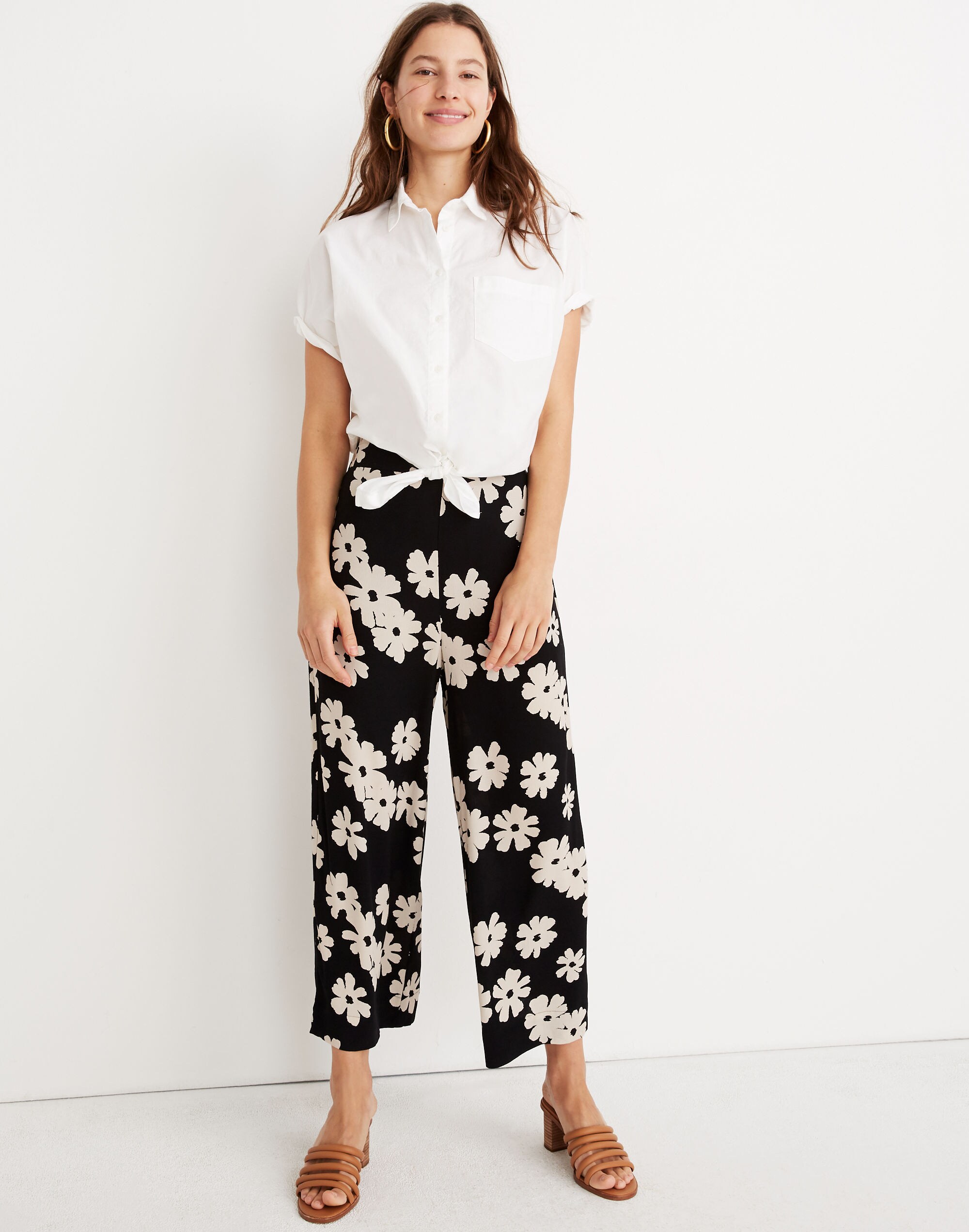 Tall Huston Pull-On Crop Pants in Ikat Floral Madewell