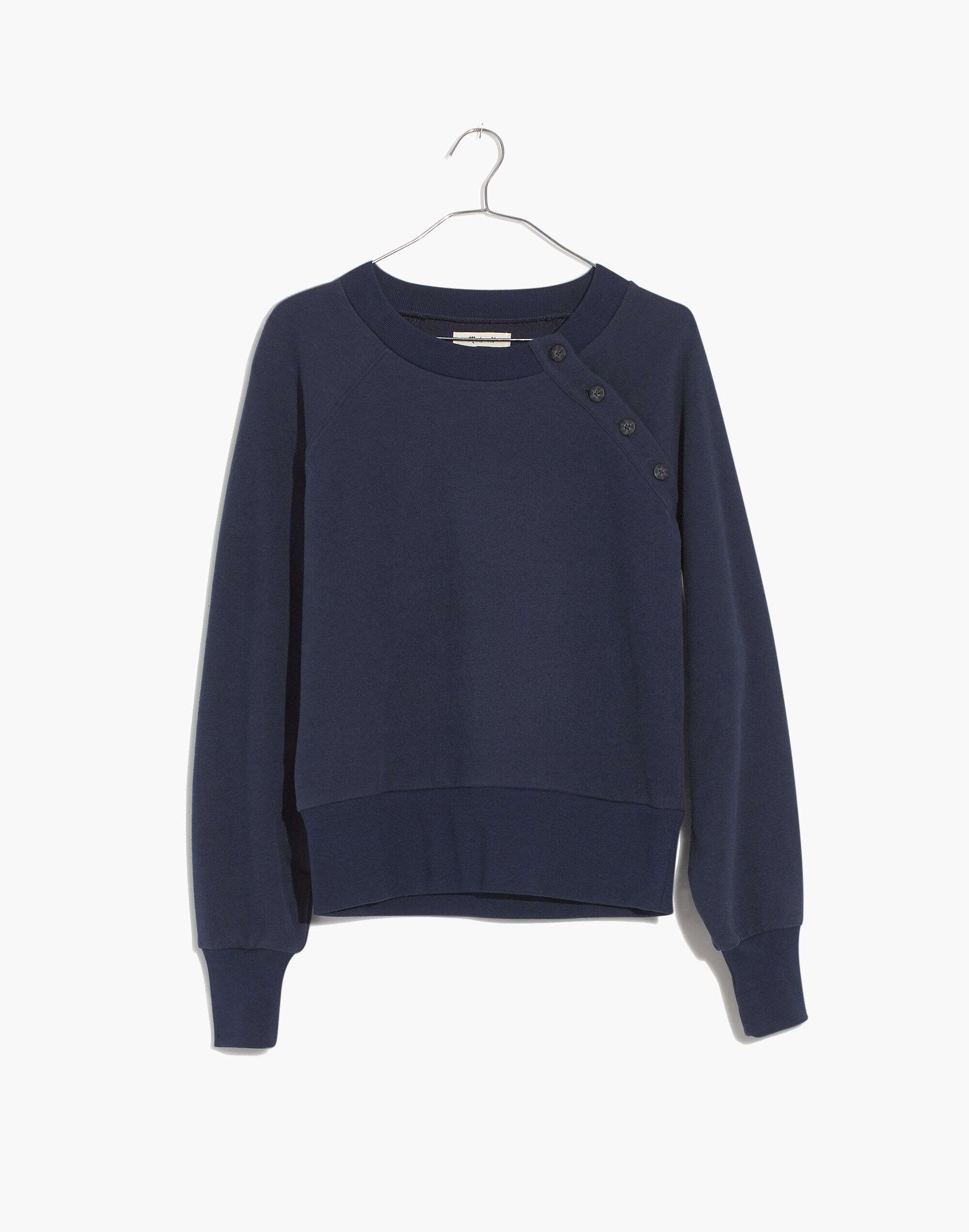 Button-Detail Sweatshirt