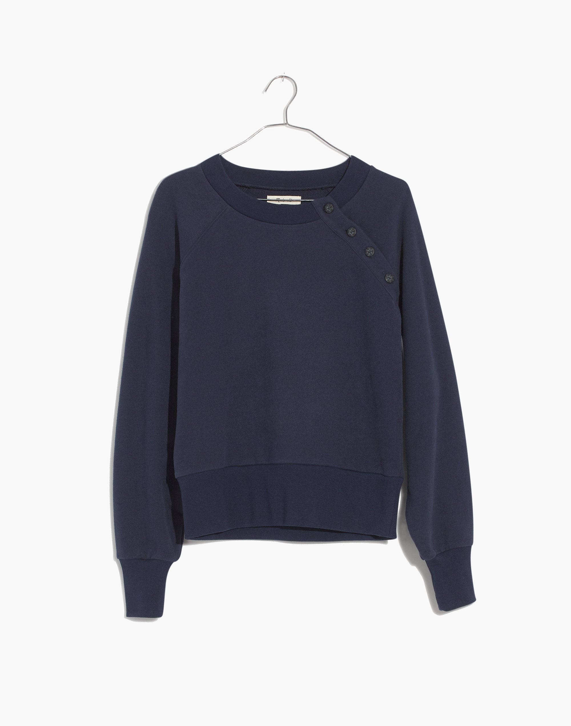 button-detail sweatshirt
