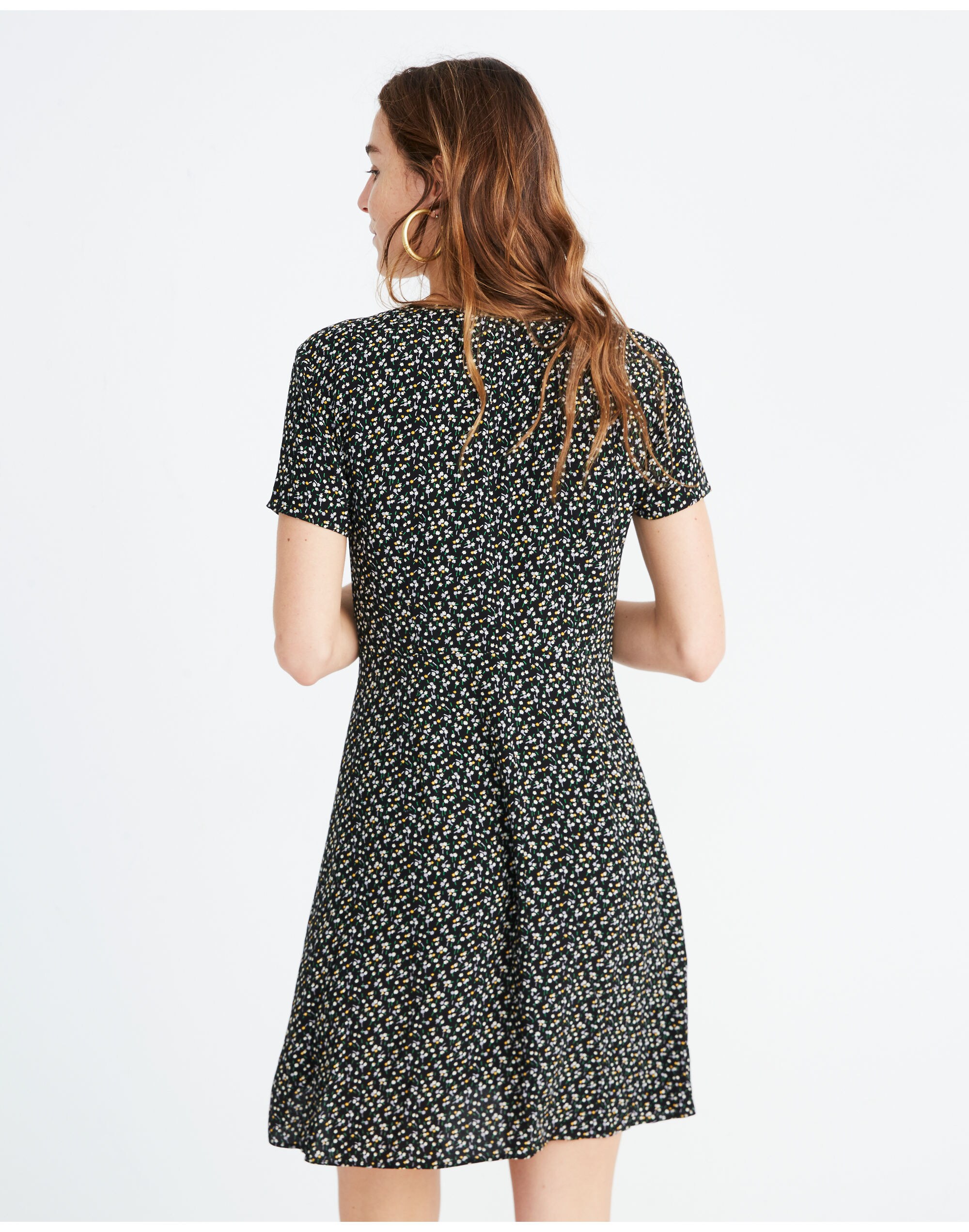 Button-Wrap Dress in Playground Posies