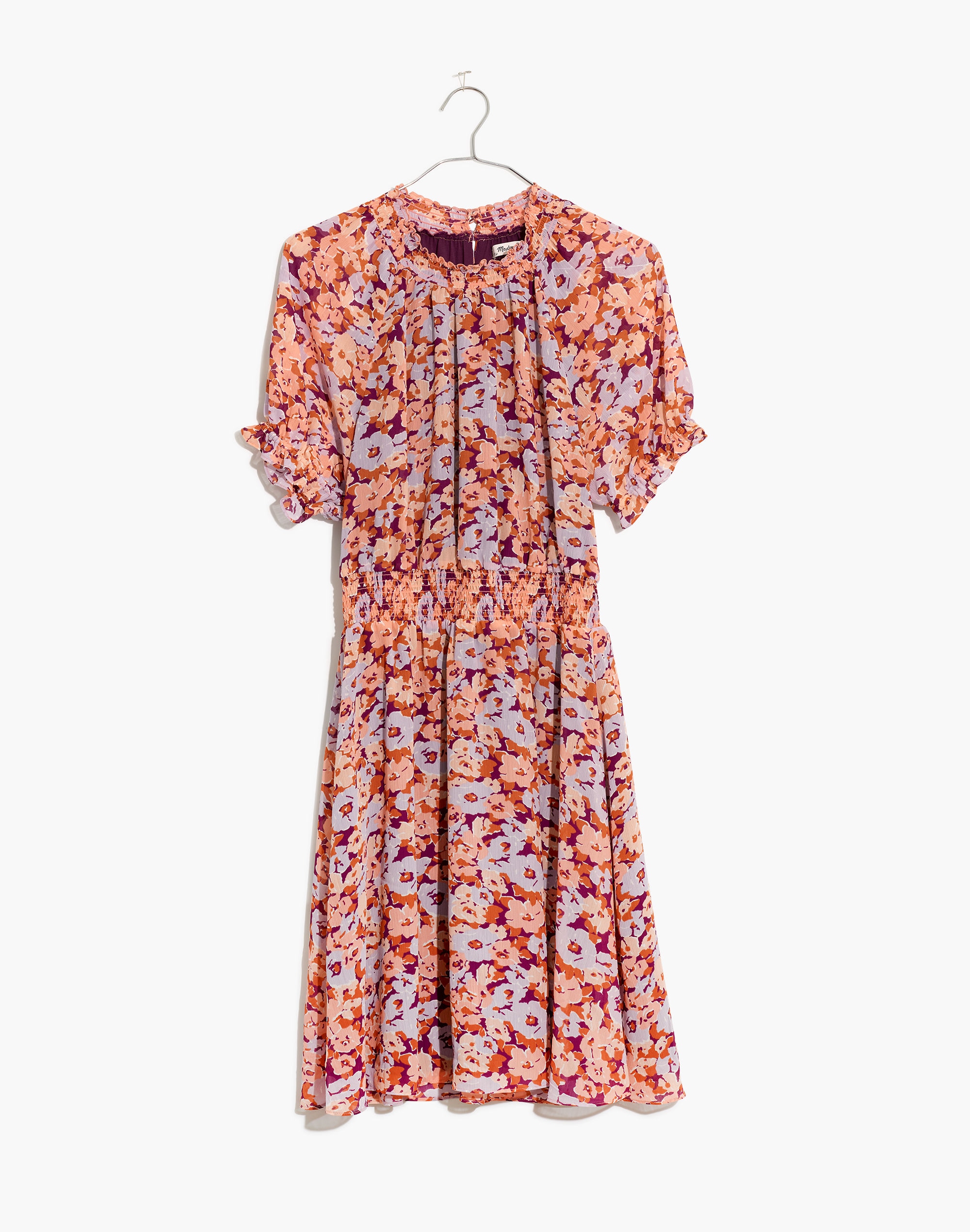 Smocked Mockneck Dress in Floral Breeze