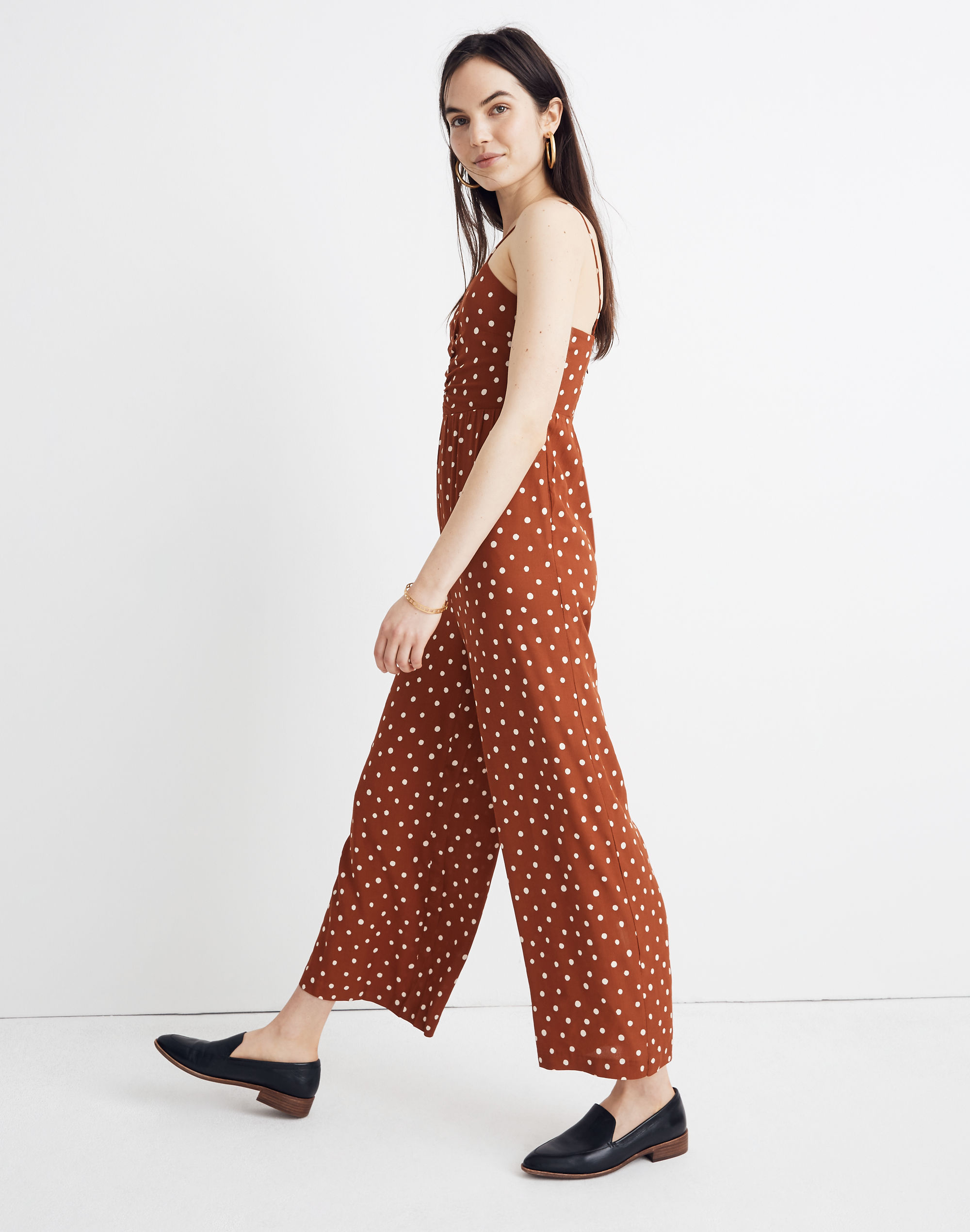 Tall Ruched Wide-Leg Jumpsuit