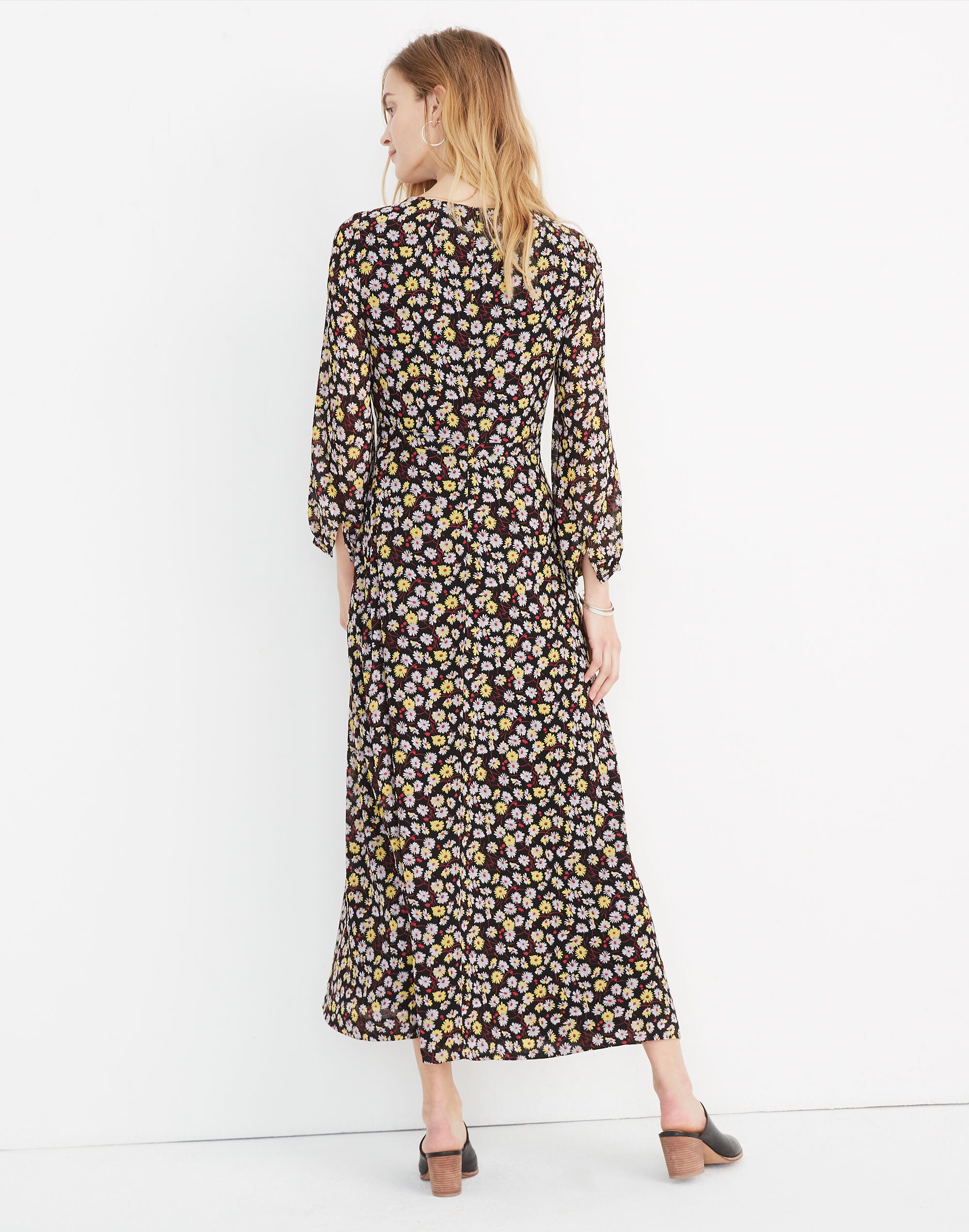 Wrap-Front Maxi Dress in French Floral