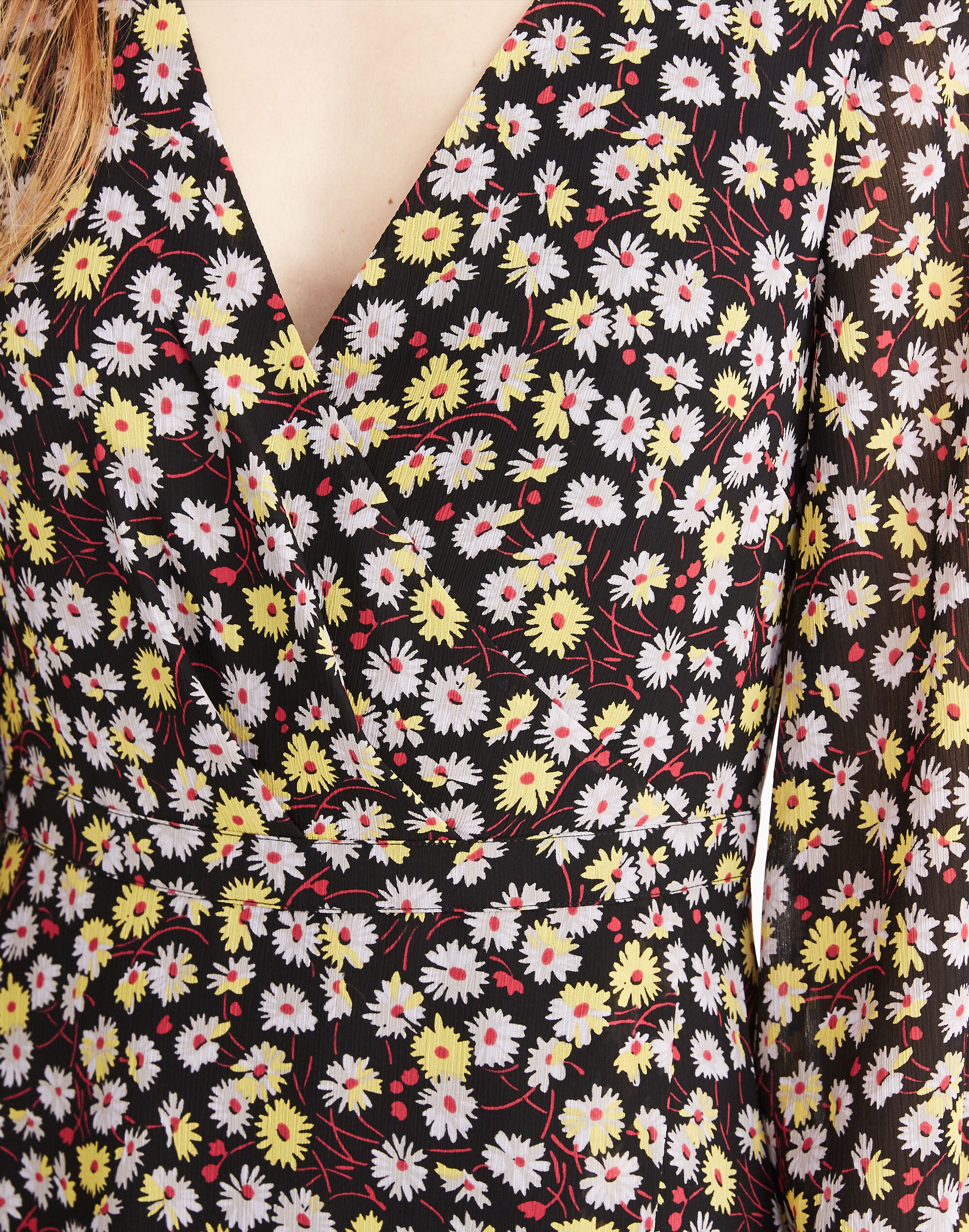 Wrap-Front Maxi Dress in French Floral