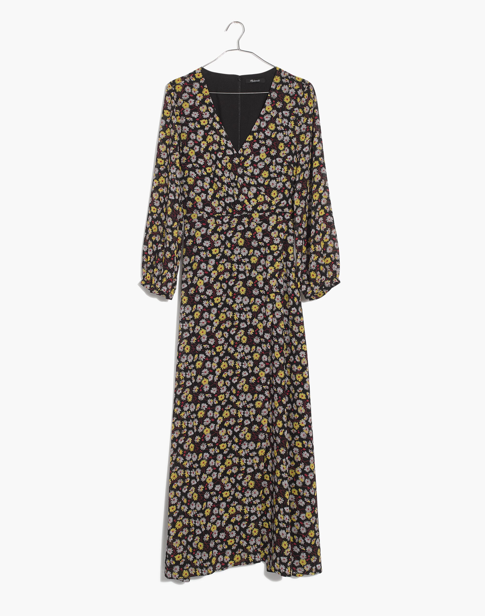 Wrap-Front Maxi Dress in French Floral