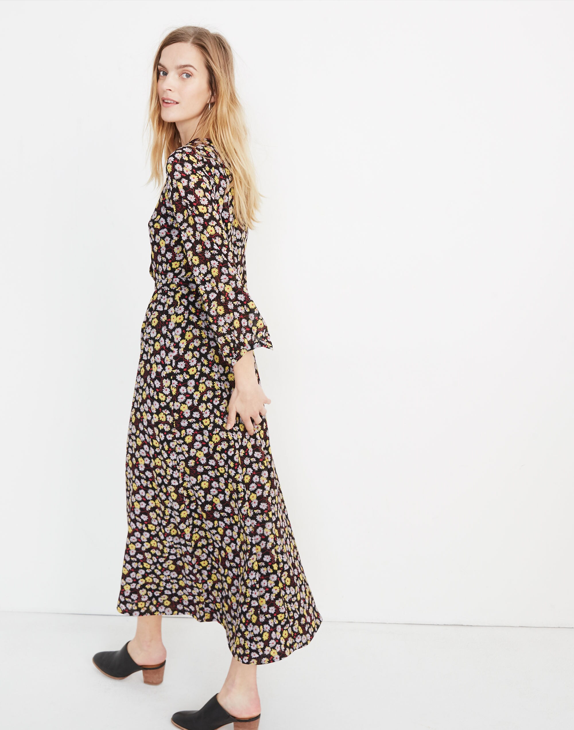 Petite Wrap-Front Maxi Dress in French Floral