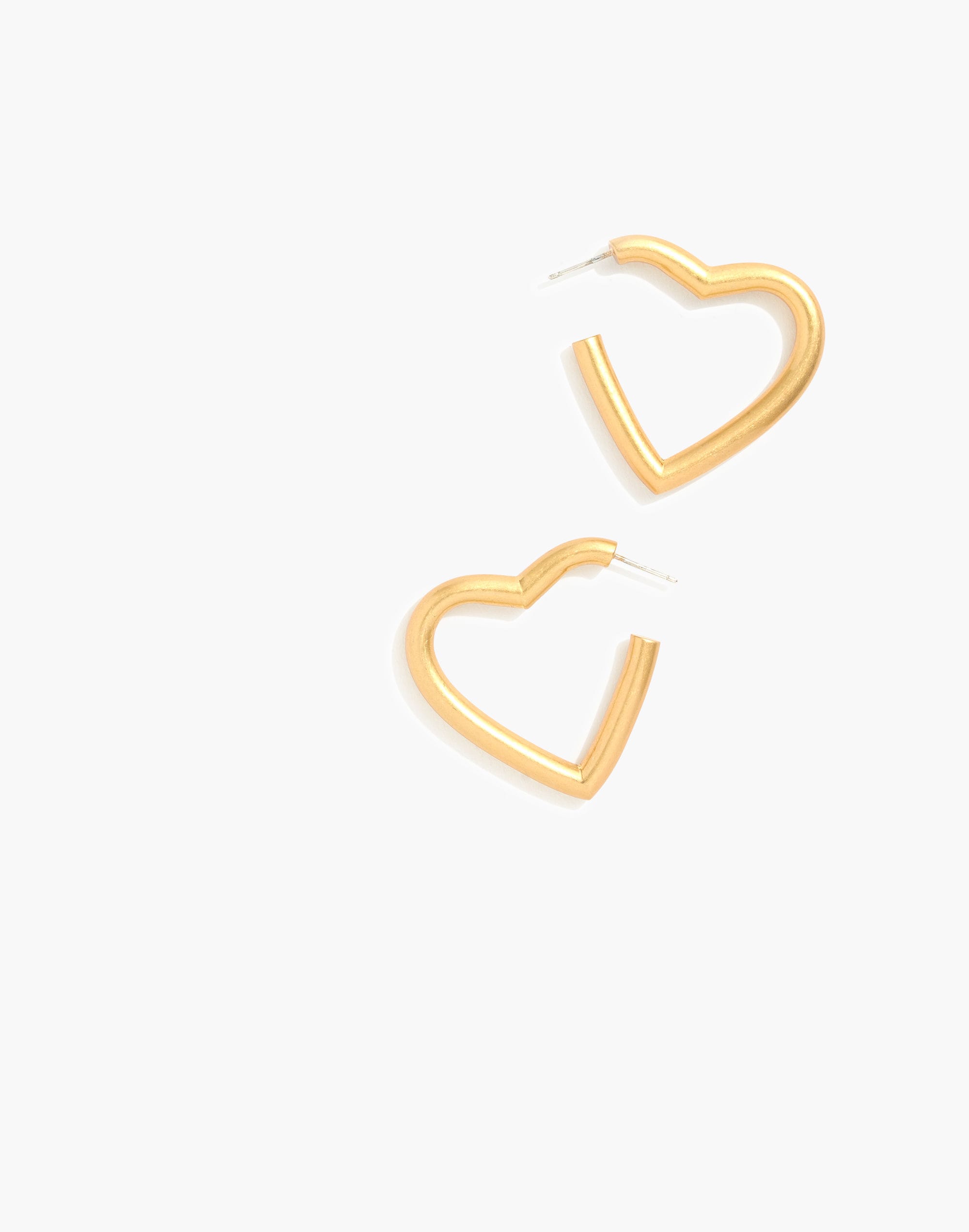Chunky Heart Hoop Earrings